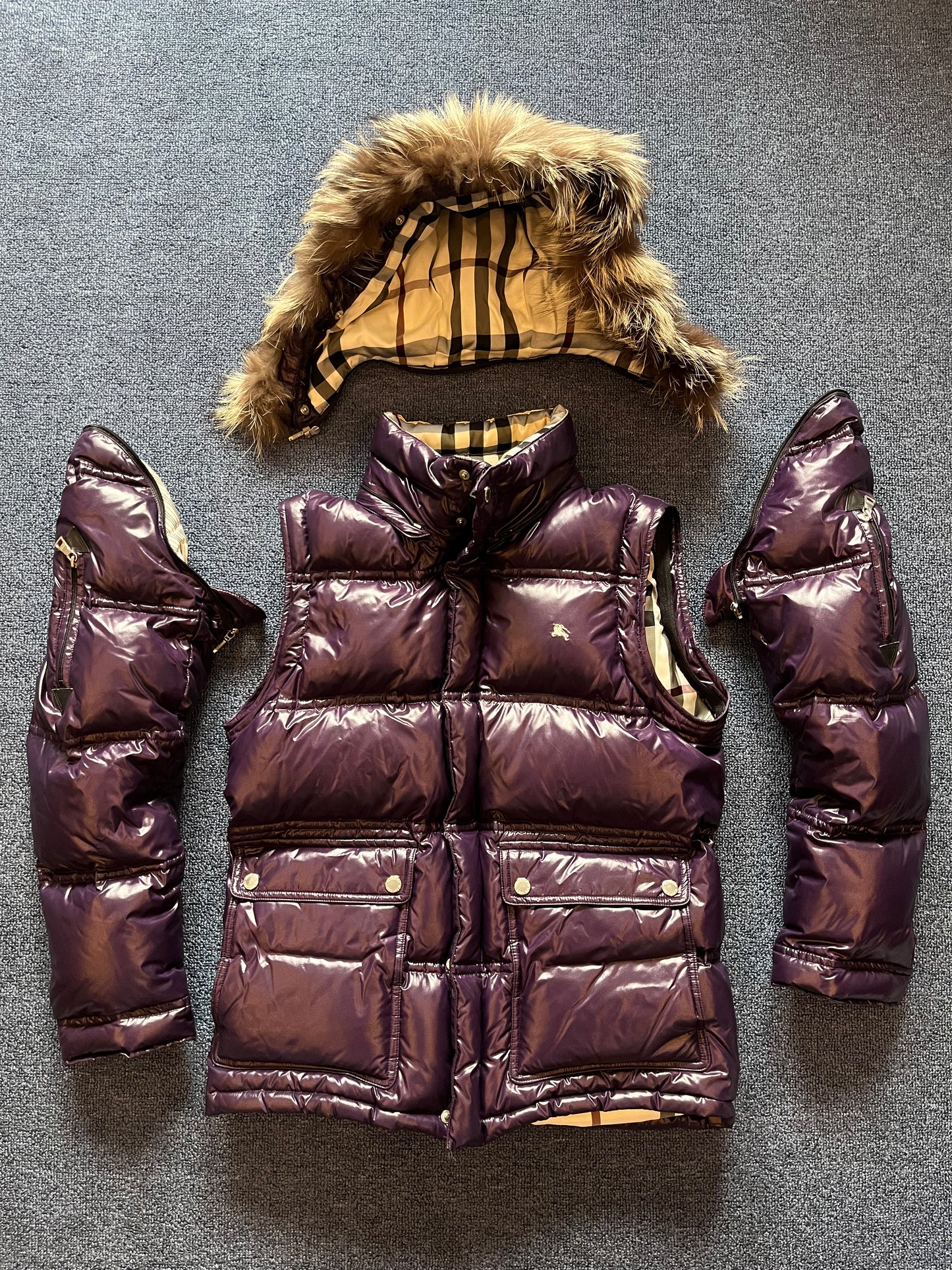 00’s BURBERRY made in Japan real fur down jacket (M)