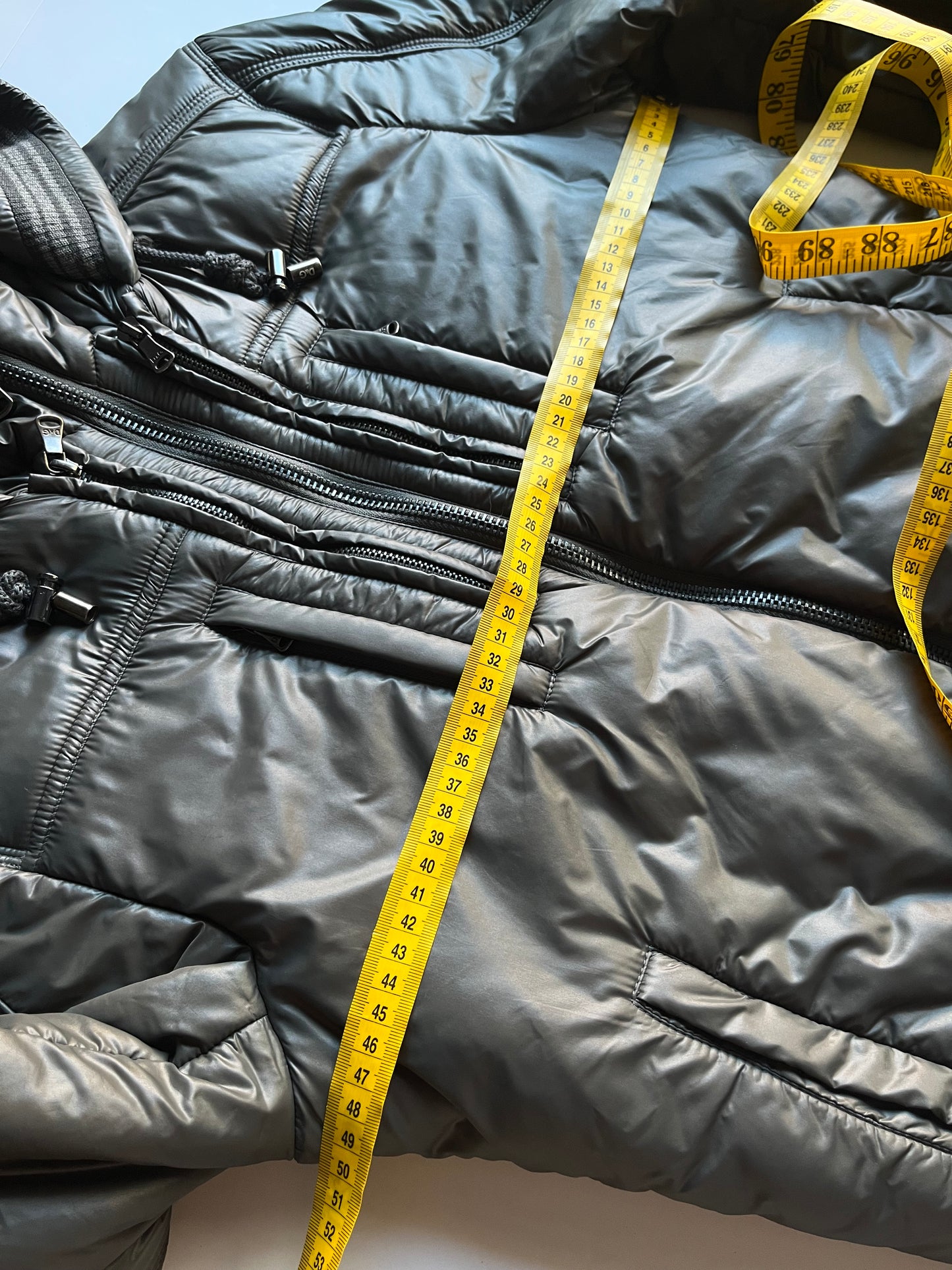 00’s Dolce & Gabbana Multi Zips Avant Garde Grey Astro Bomber Jacket (S/M) - dark grey