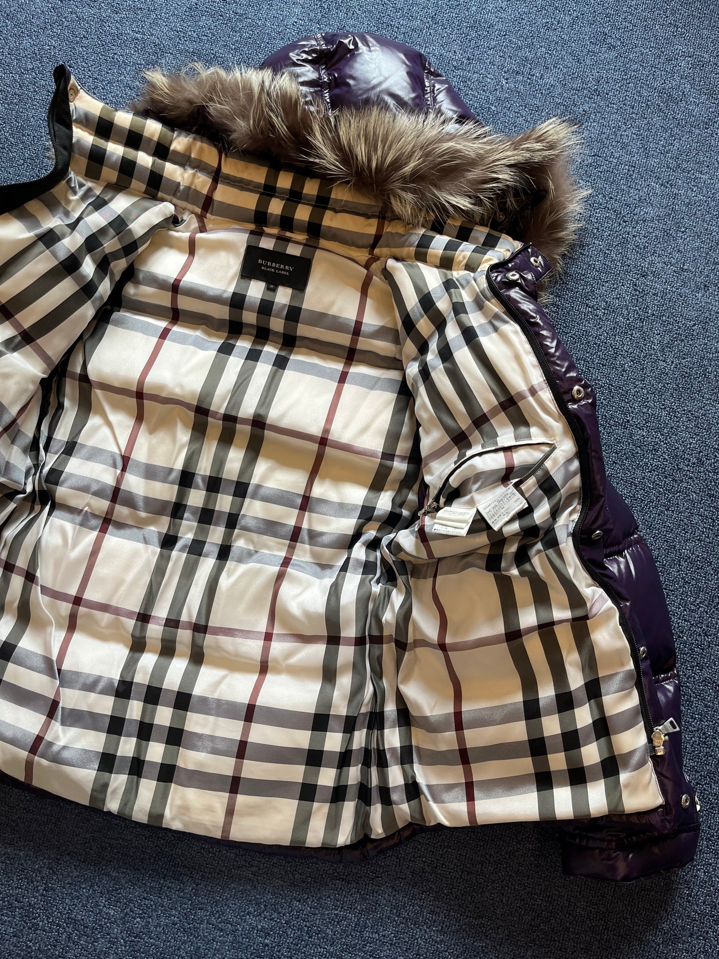 00’s BURBERRY made in Japan real fur down jacket (M)