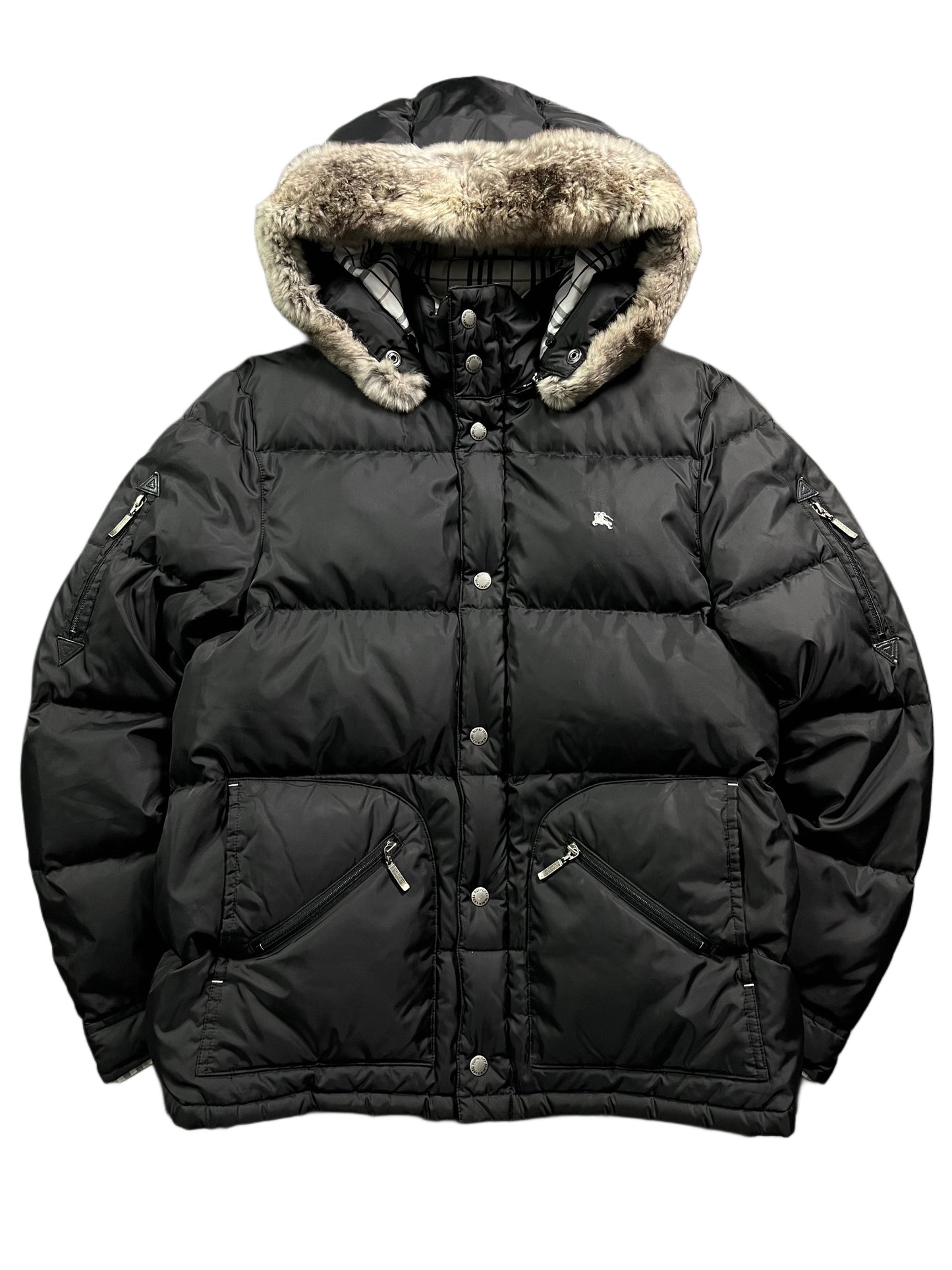 00’s BURBERRY made in Japan real fur down jacket (L)
