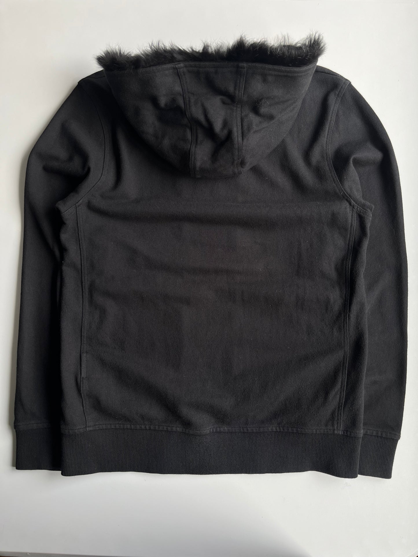 00’s BURBERRY made in Japan real rabbit fur zip up hoodie (L)