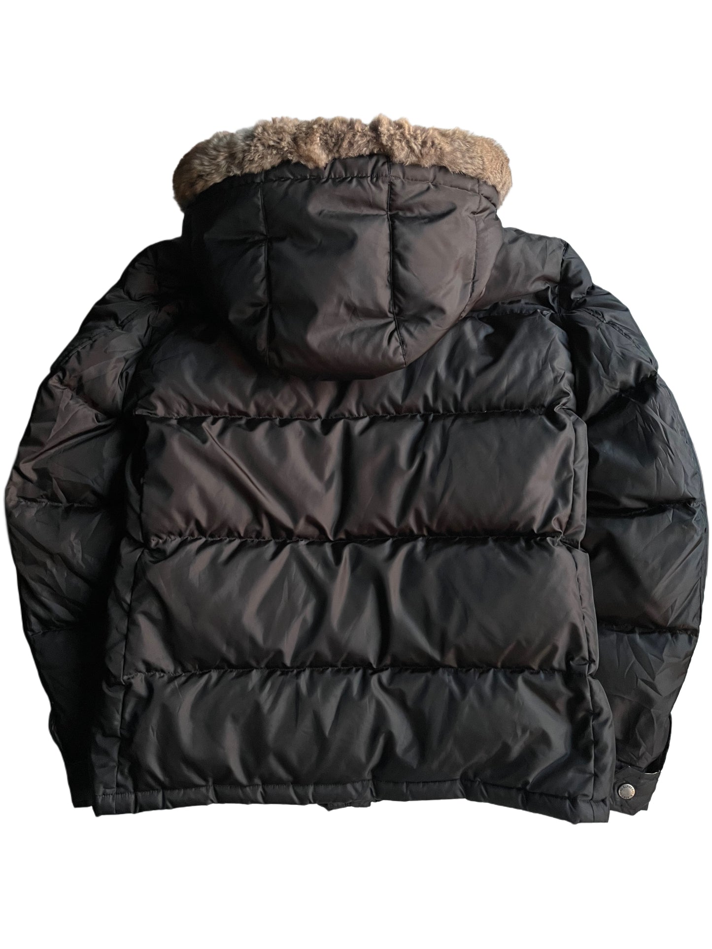 00’s BURBERRY made in Japan real fur down jacket (M) - black