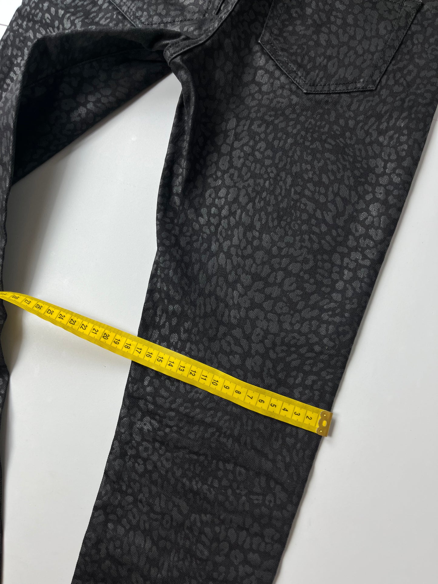 2014 Saint Laurent leopard print jeans (W25)