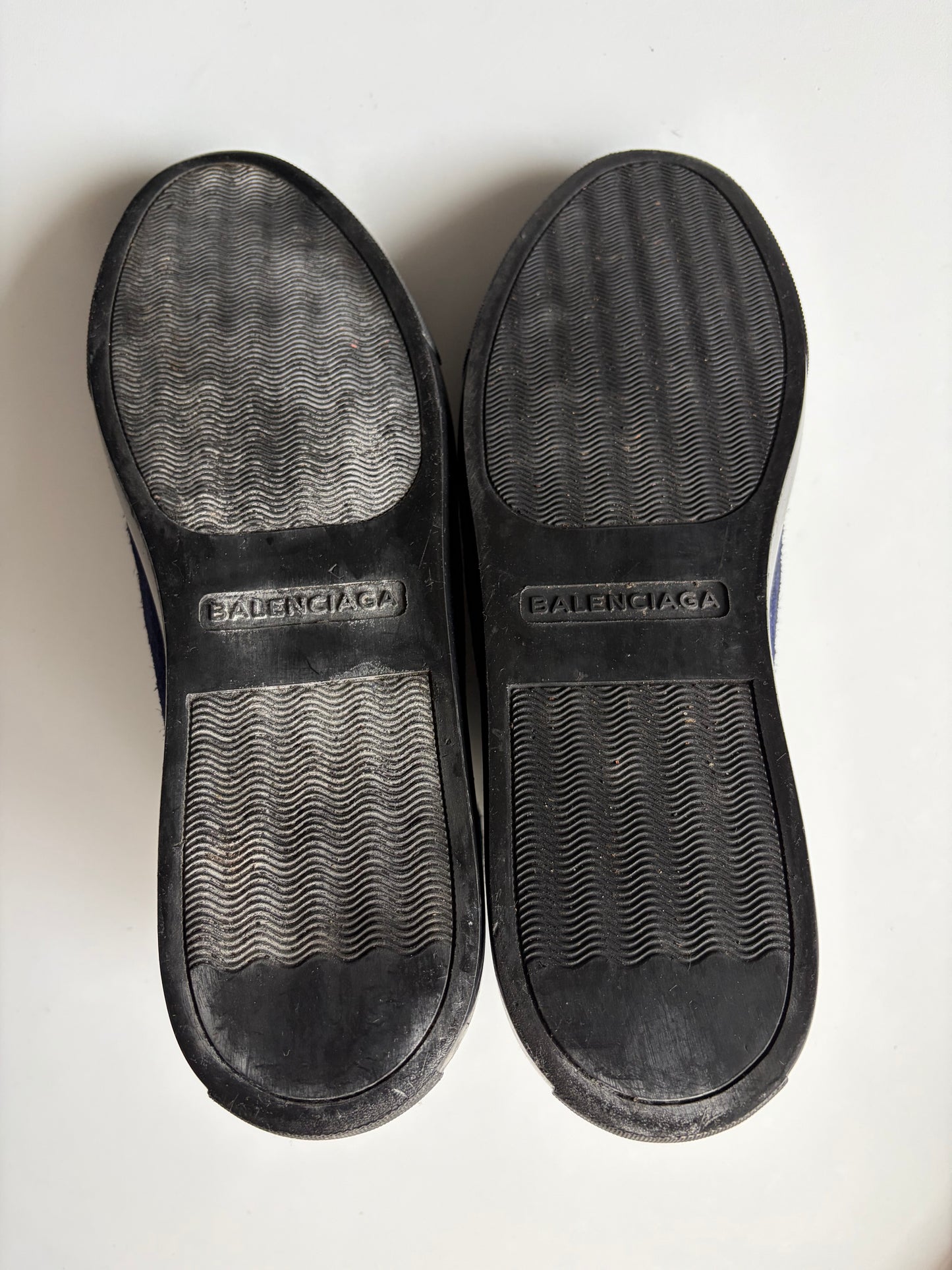 Balenciaga arene blue suede high tops - eu 44 - dark blue