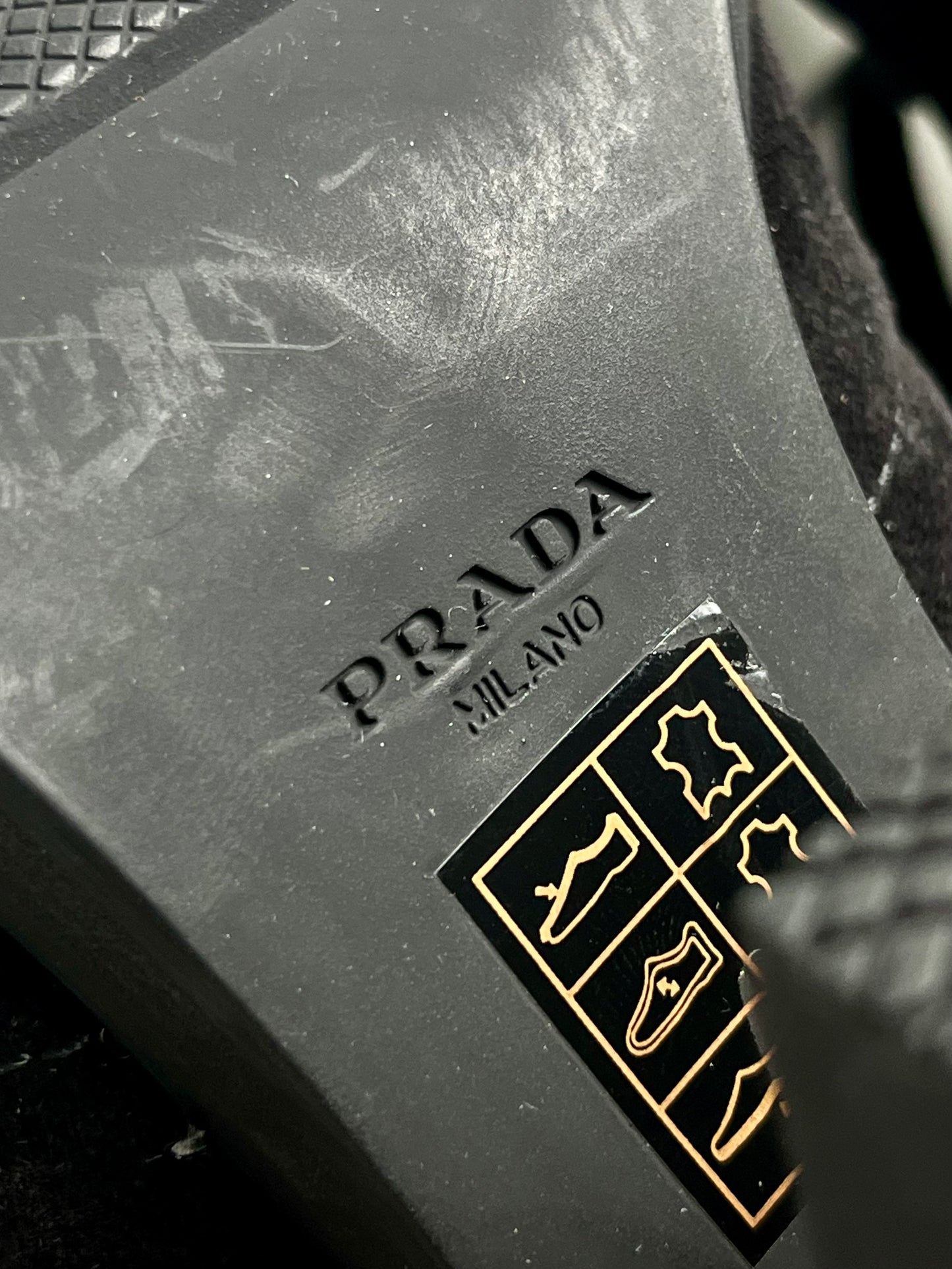 00’s PRADA suede & fur high boots - EU 38.5 - black