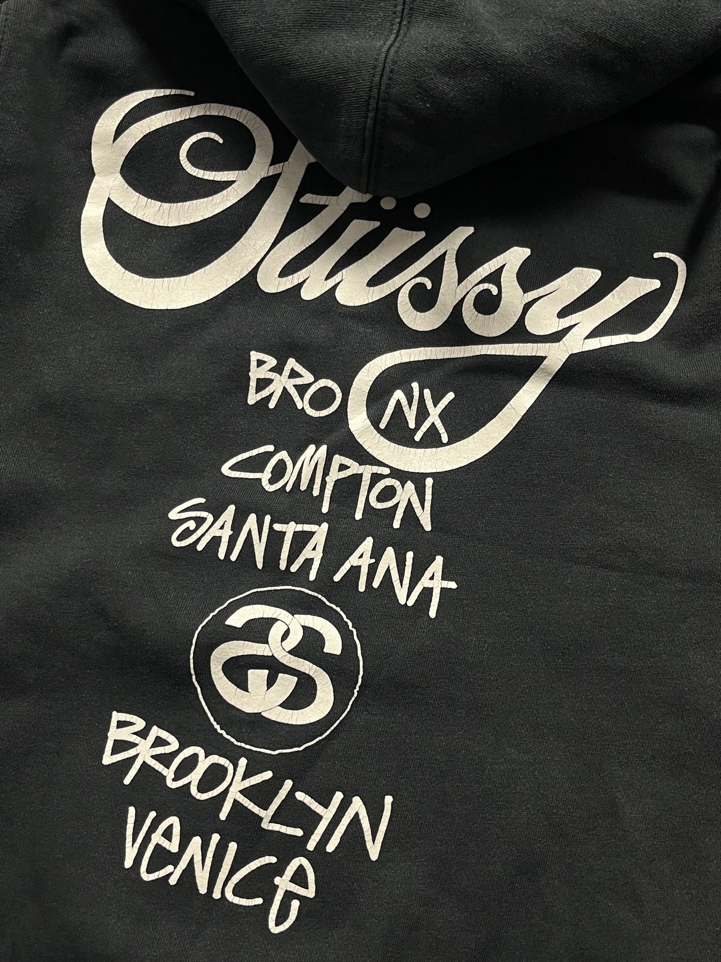 STUSSY ZIP UP HOODIE (M)