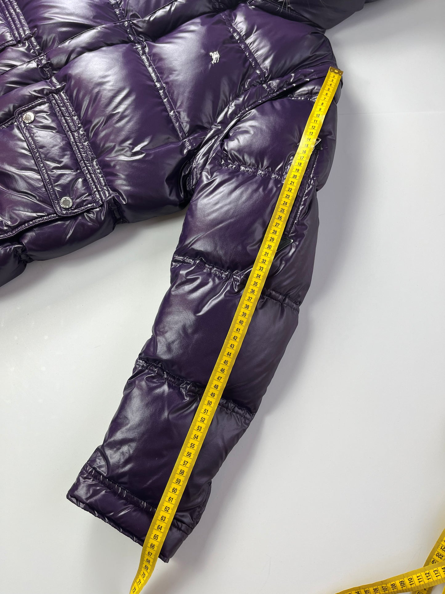 00’s BURBERRY made in Japan real fur down jacket (L/LL) - purple