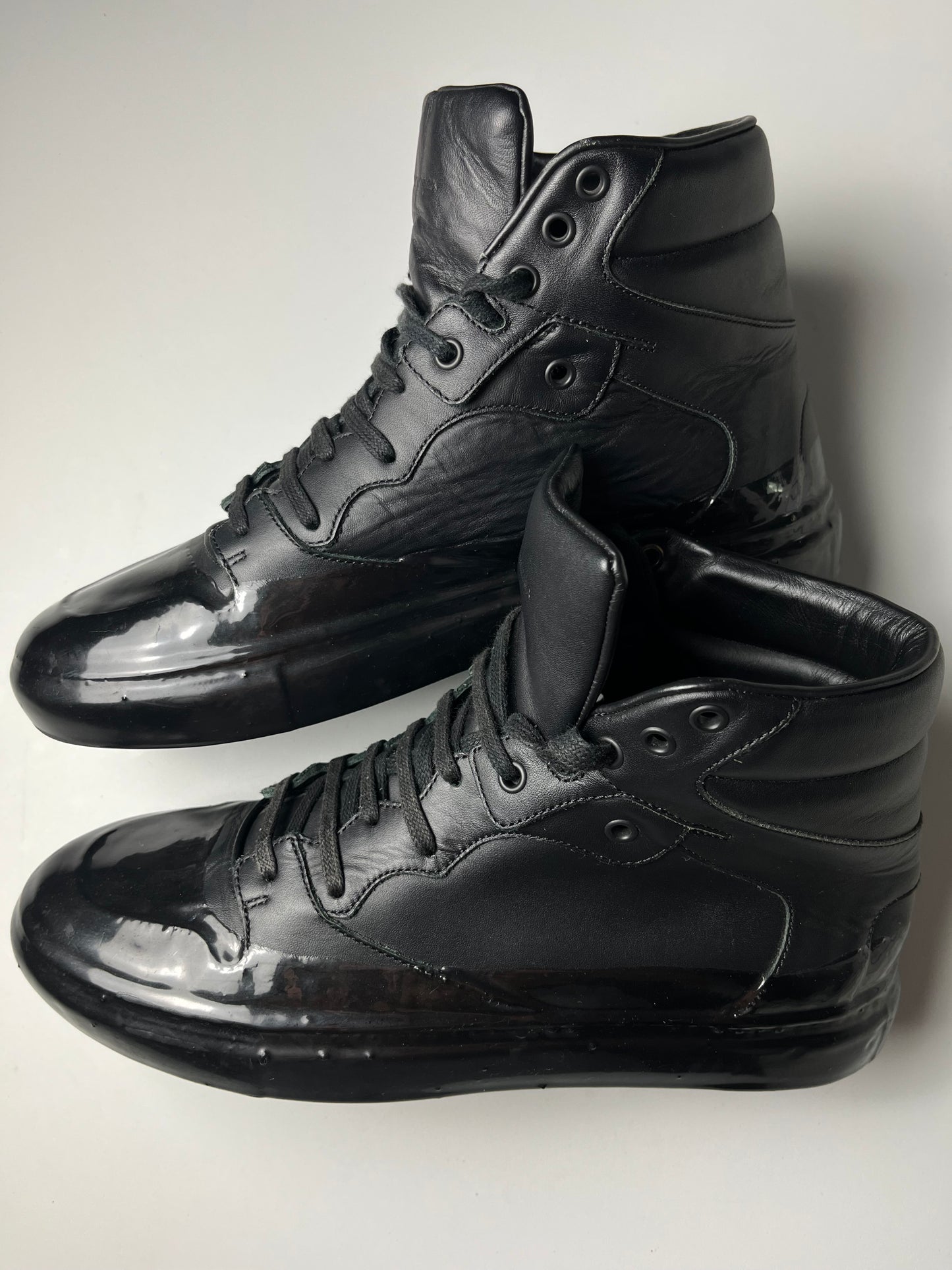 Balenciaga high top leather sneakers - EU 42 - black