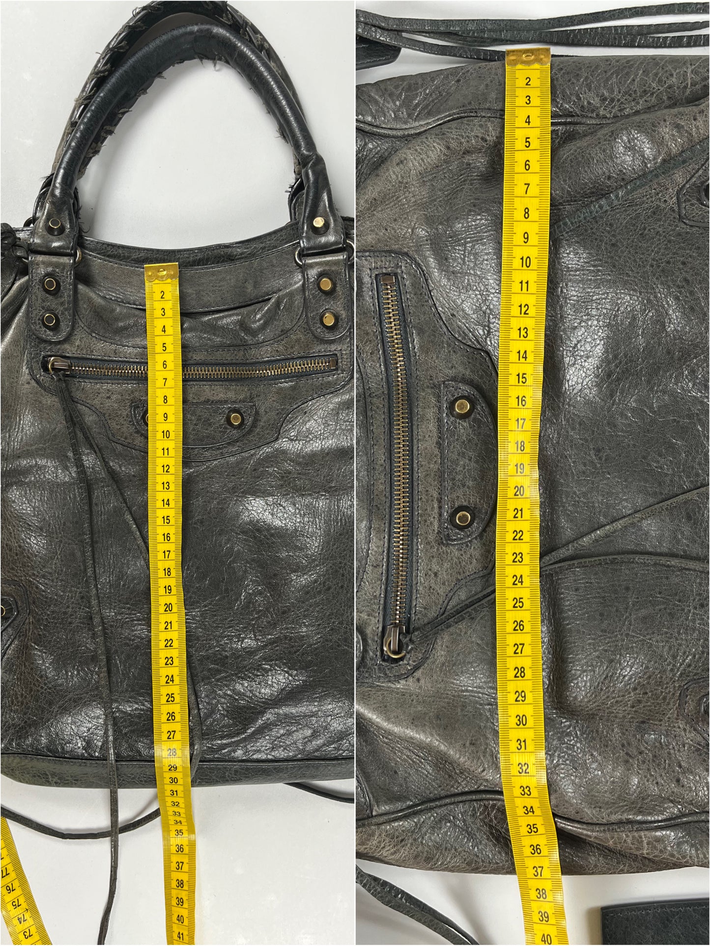 2012 BALENCIAGA
Black Lambskin Leather Motorcycle Velo Bag