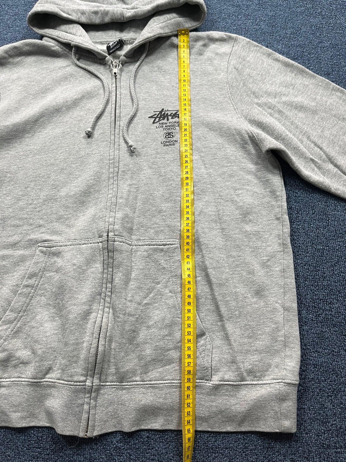 STUSSY ZIP UP HOODIE (M)