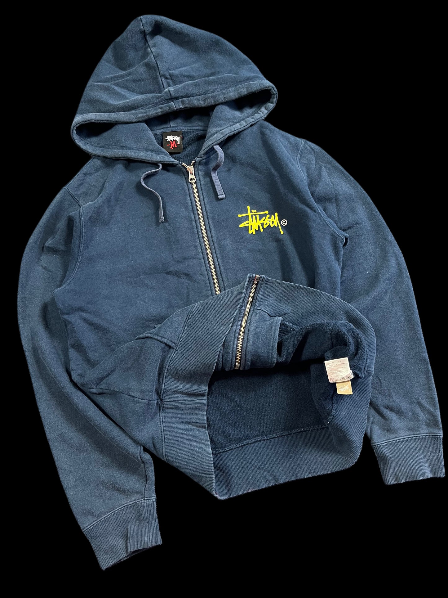 Vintage Stussy zip up hoodie (M)