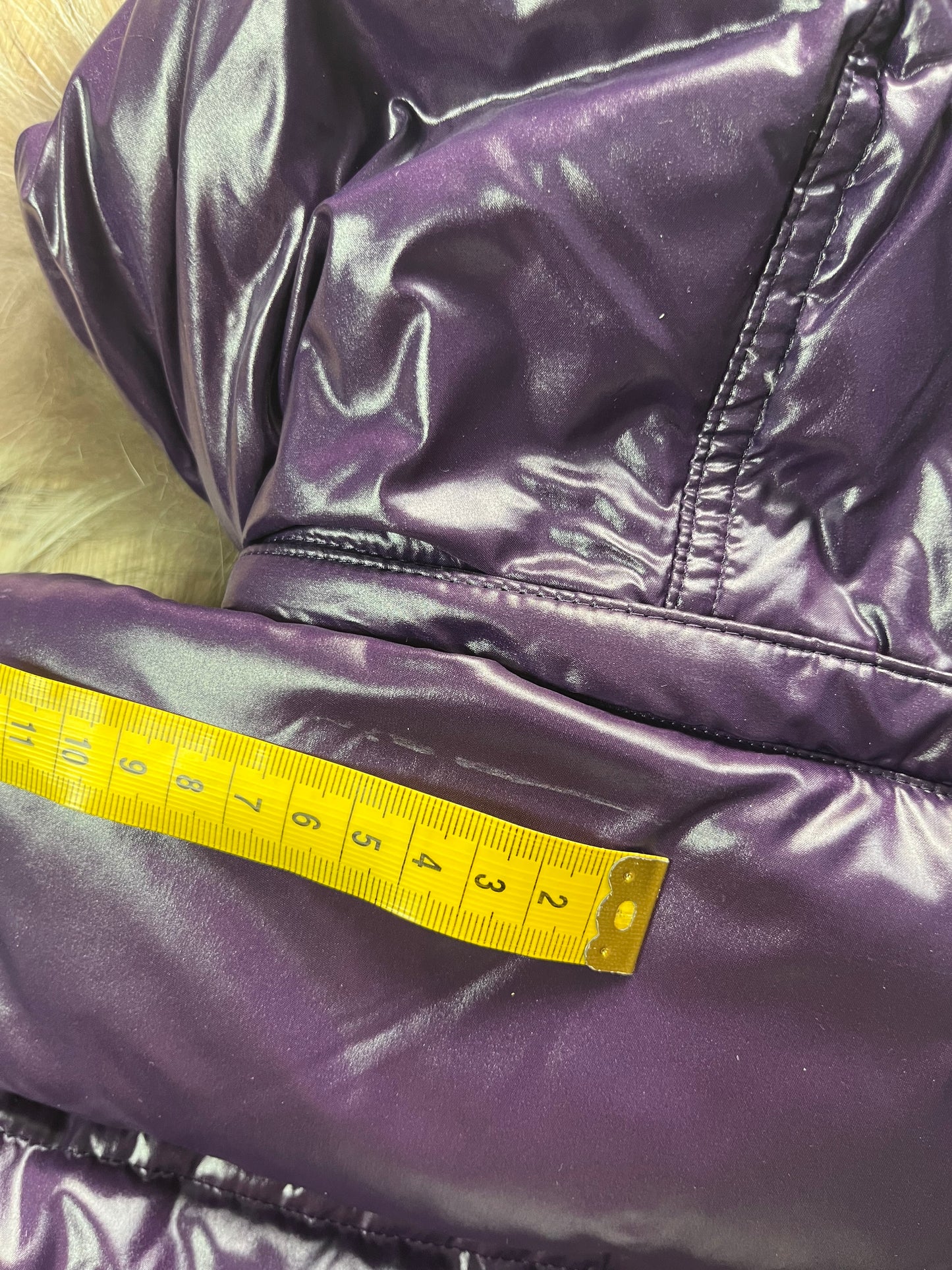 00’s BURBERRY made in Japan real fur down jacket (S/M) - purple