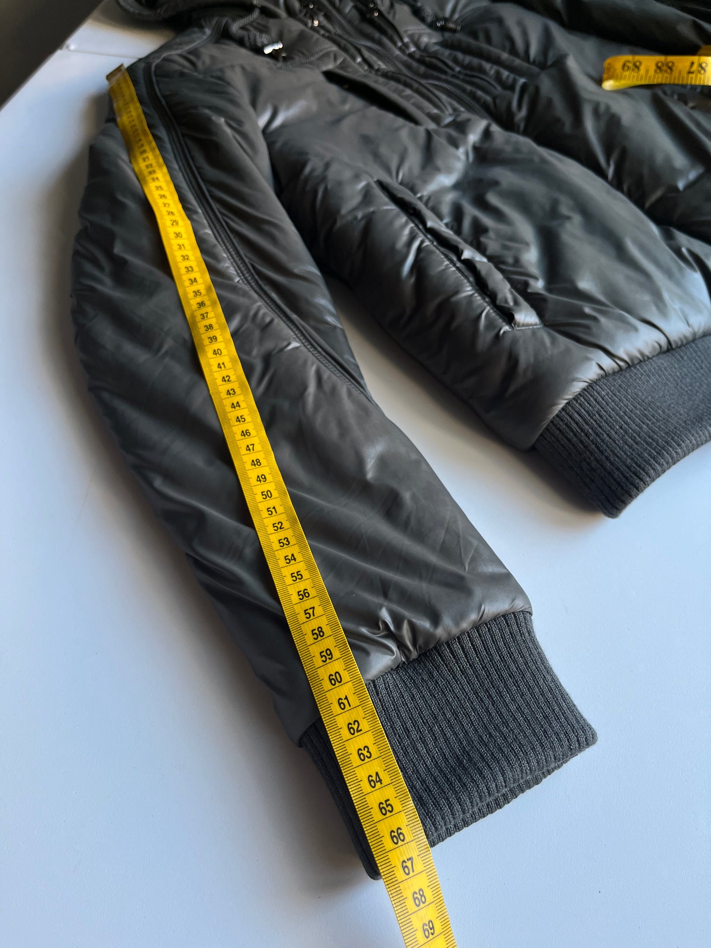 00’s Dolce & Gabbana Multi Zips Avant Garde Grey Astro Bomber Jacket (S/M) - dark grey