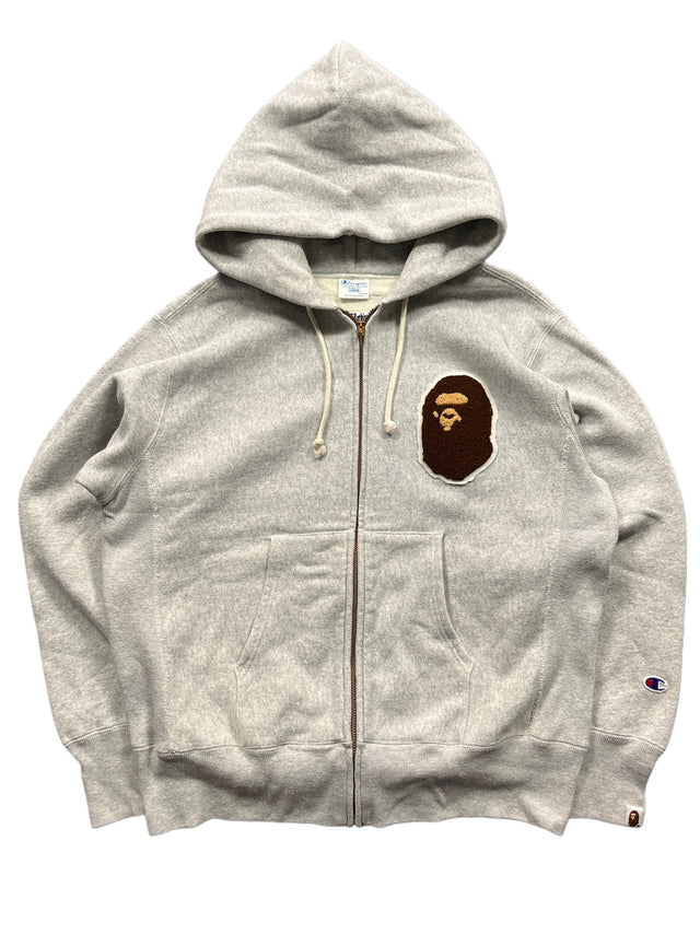 2016 BAPE X CHAMPION ZIP UP HOODIE (L/M)