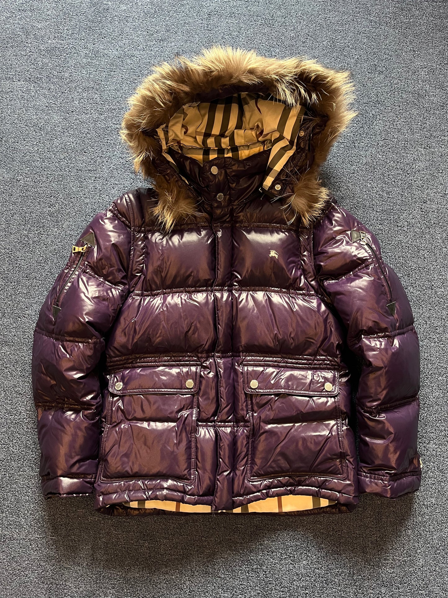 00’s BURBERRY made in Japan real fur down jacket (M)