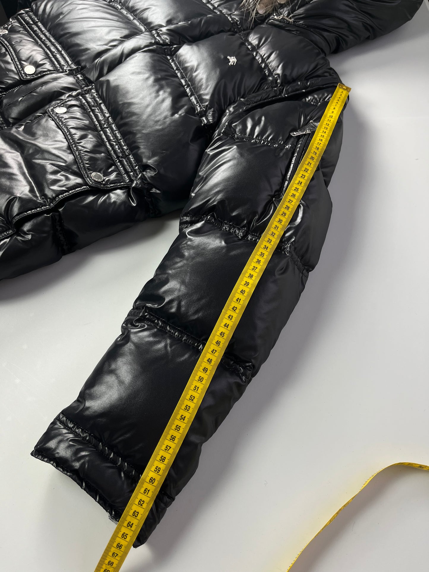 00’s BURBERRY made in Japan real fur down jacket (M/L) - black