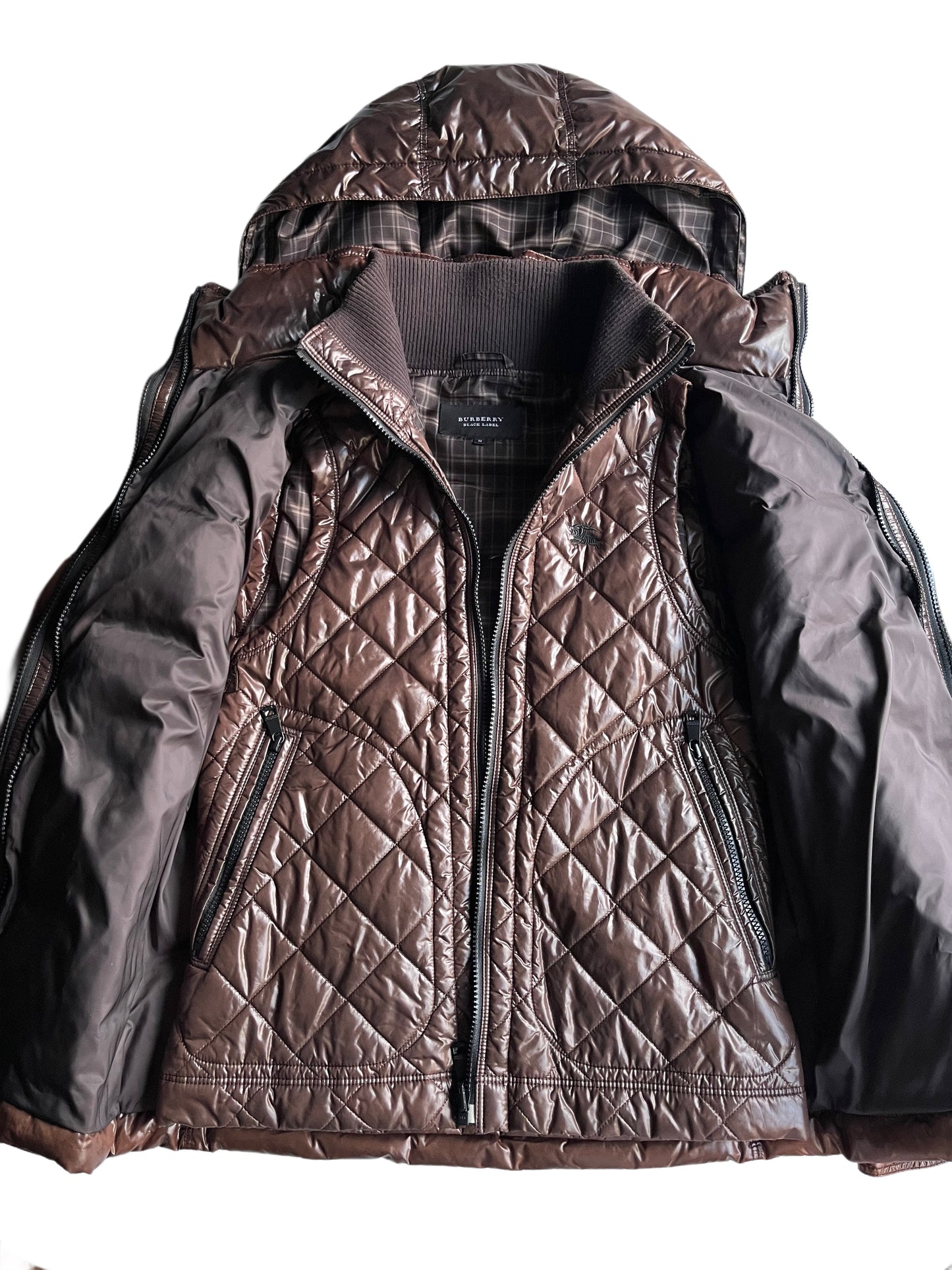 00’s BURBERRY made in Japan 2 in 1 down jacket (M) - brown