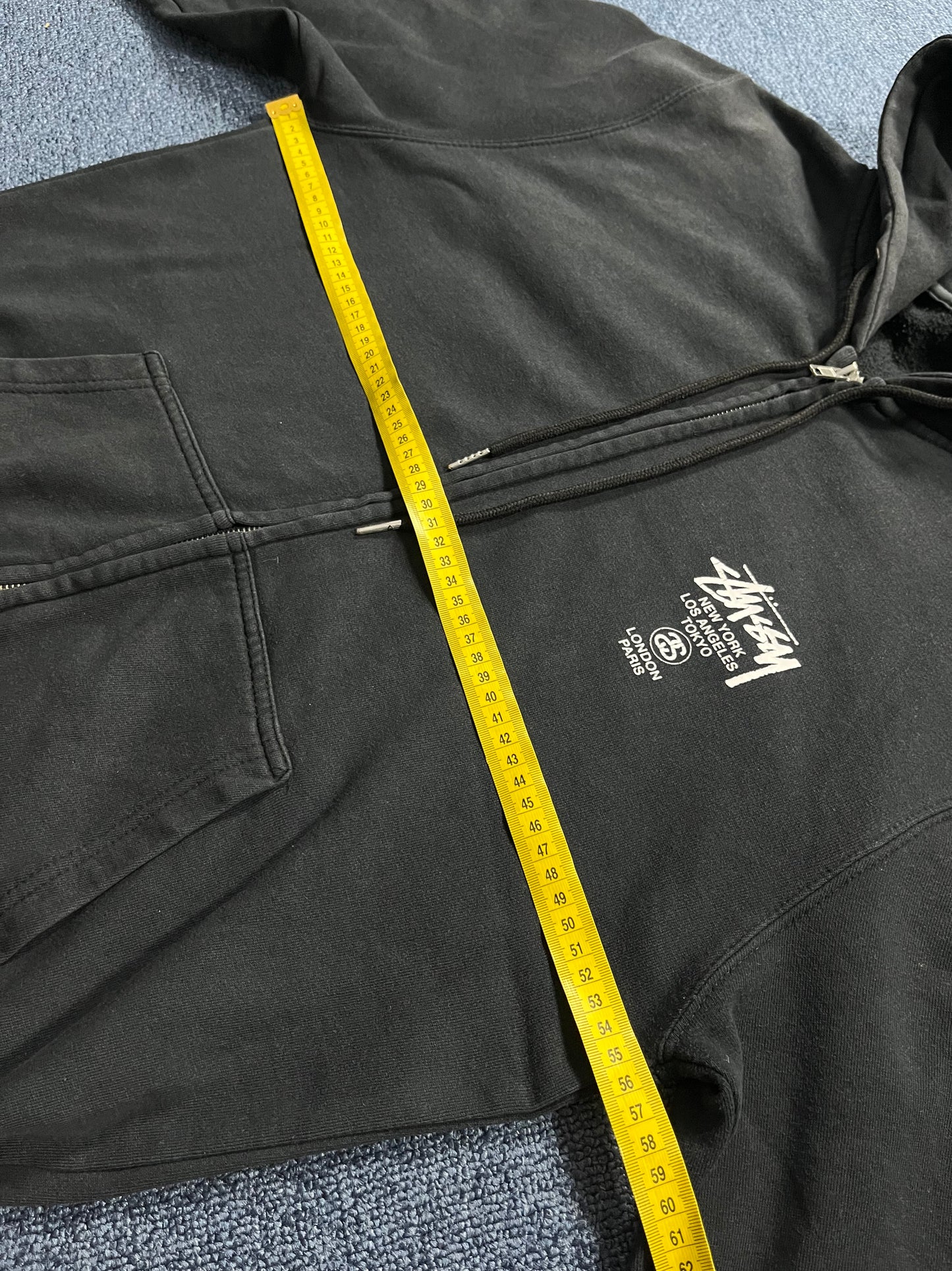 STUSSY ZIP UP HOODIE (M)
