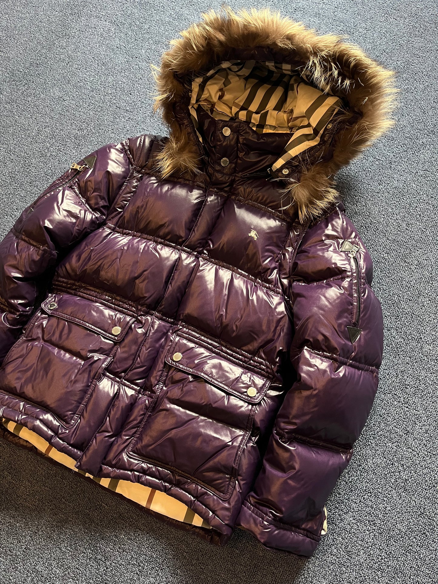 00’s BURBERRY made in Japan real fur down jacket (M)