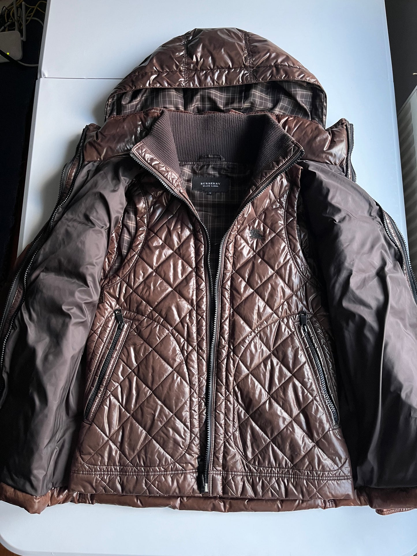 00’s BURBERRY made in Japan 2 in 1 down jacket (M) - brown