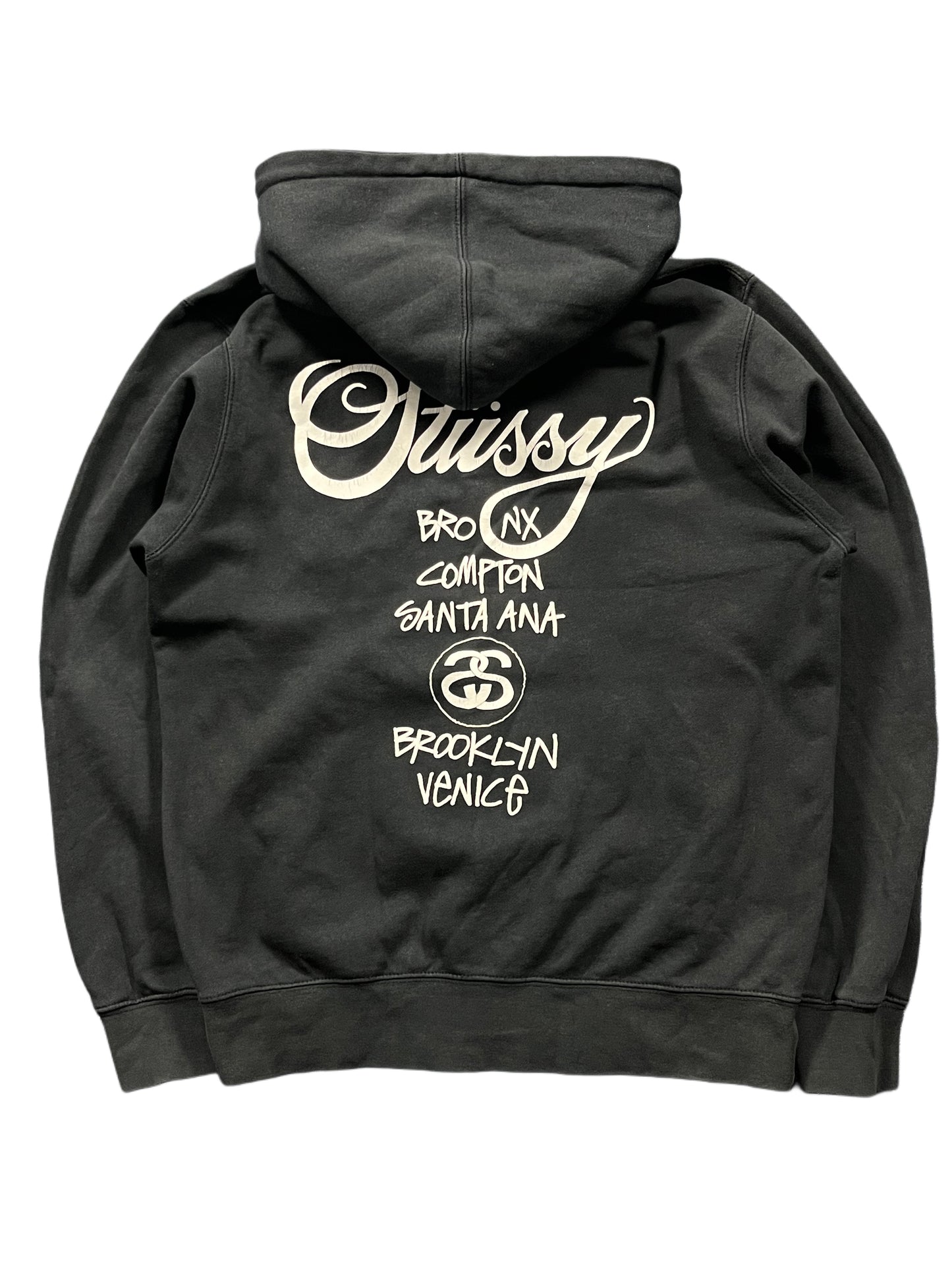 STUSSY ZIP UP HOODIE (M)