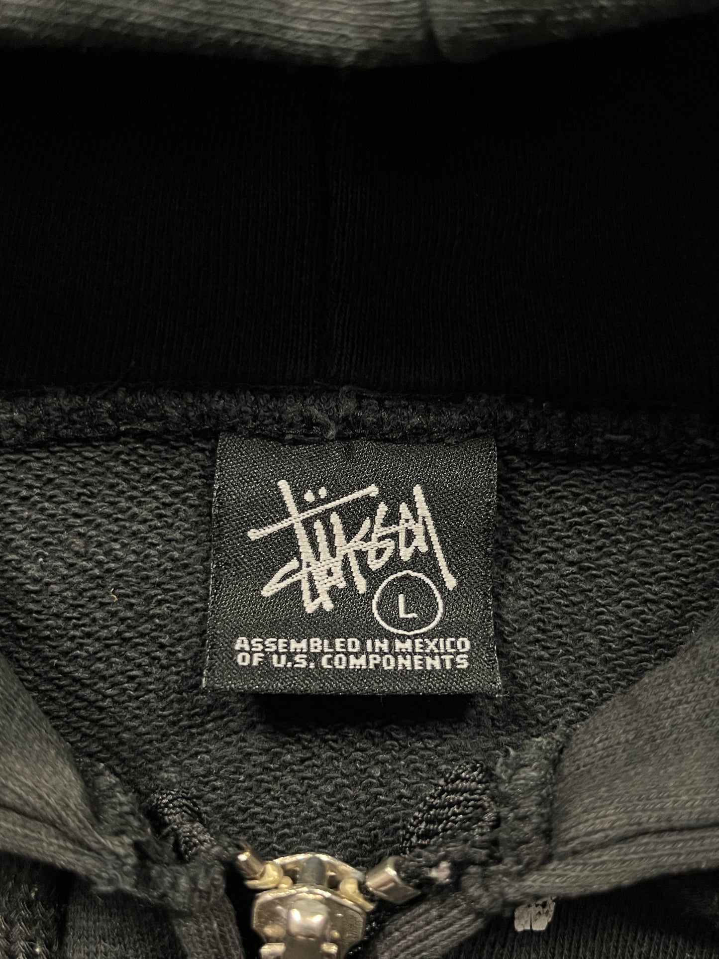 STUSSY ZIP UP HOODIE (L)