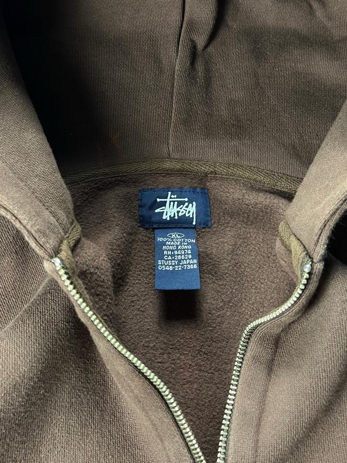 90’s STUSSY ZIP UP HOODIE (L)