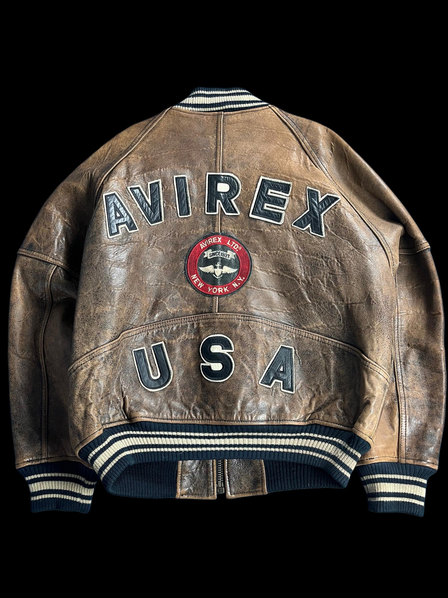 80’s AVIREX LEATHER JACKET (M)