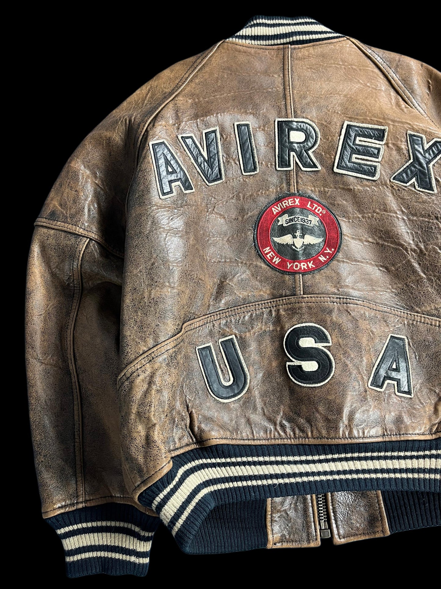 80’s AVIREX LEATHER JACKET (M)
