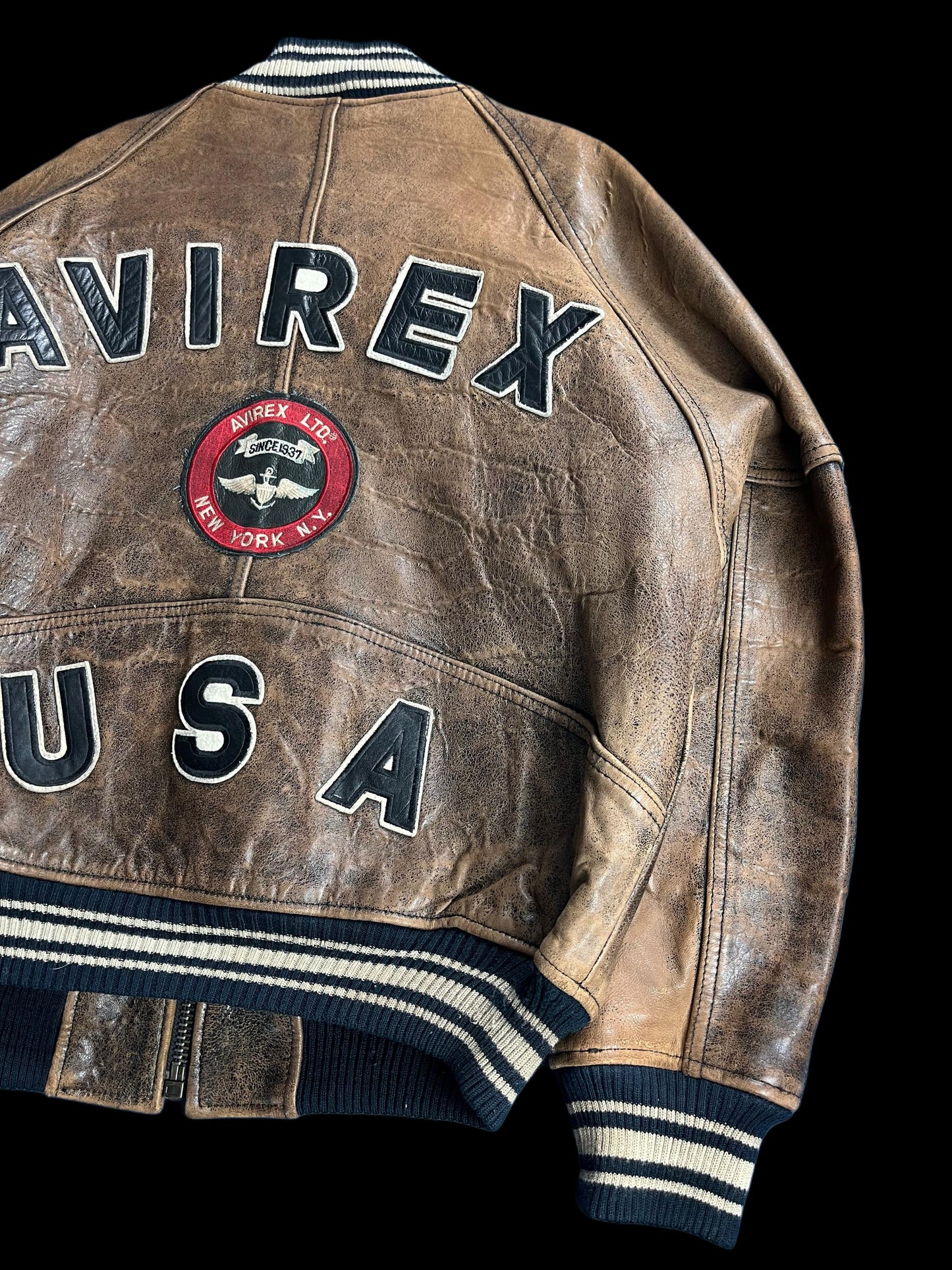 80’s AVIREX LEATHER JACKET (M)
