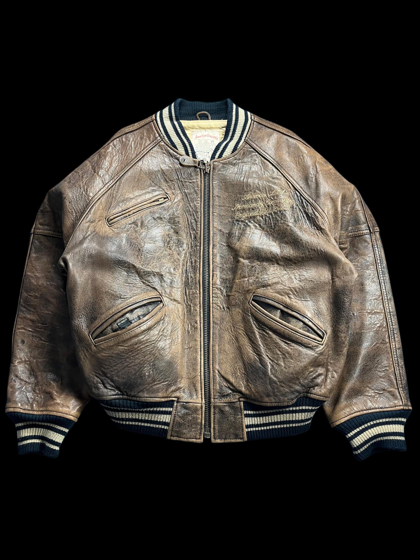 80’s AVIREX LEATHER JACKET (M)