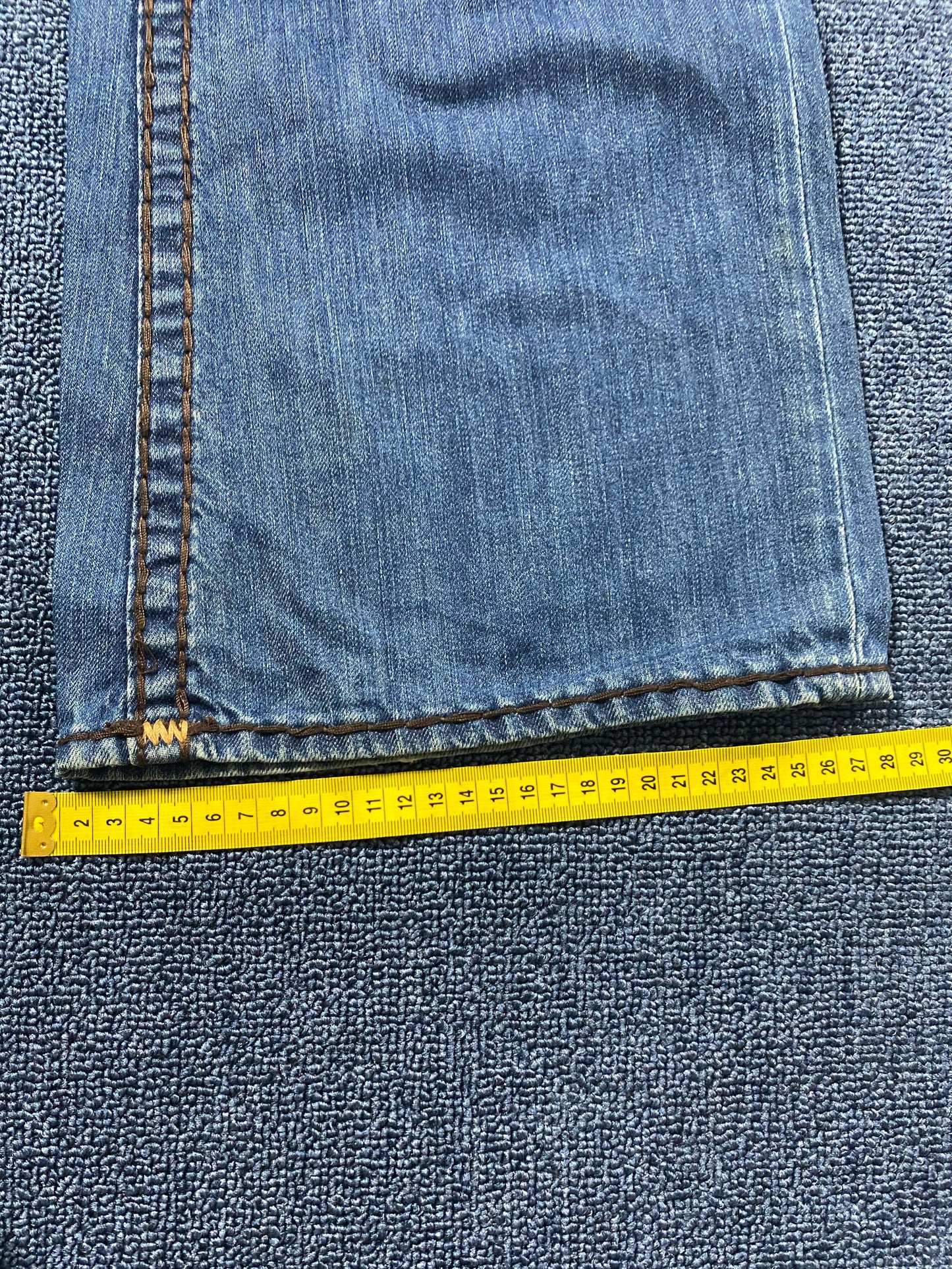 TRUE RELIGION BILLY SUPER T BLACK THICK STITCH JEANS (34)