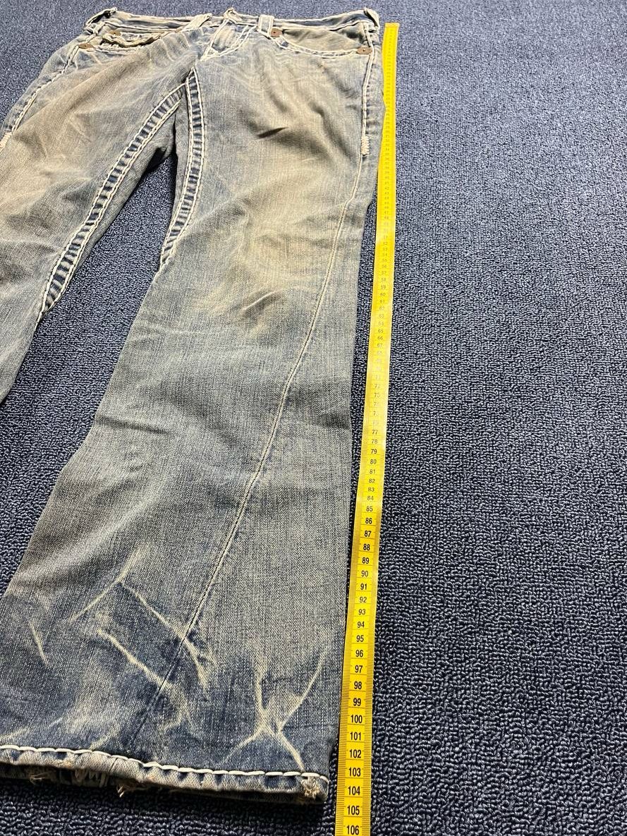 TRUE RELIGION JOEY SUPER T WHITE THICK STITCH JEANS (30)