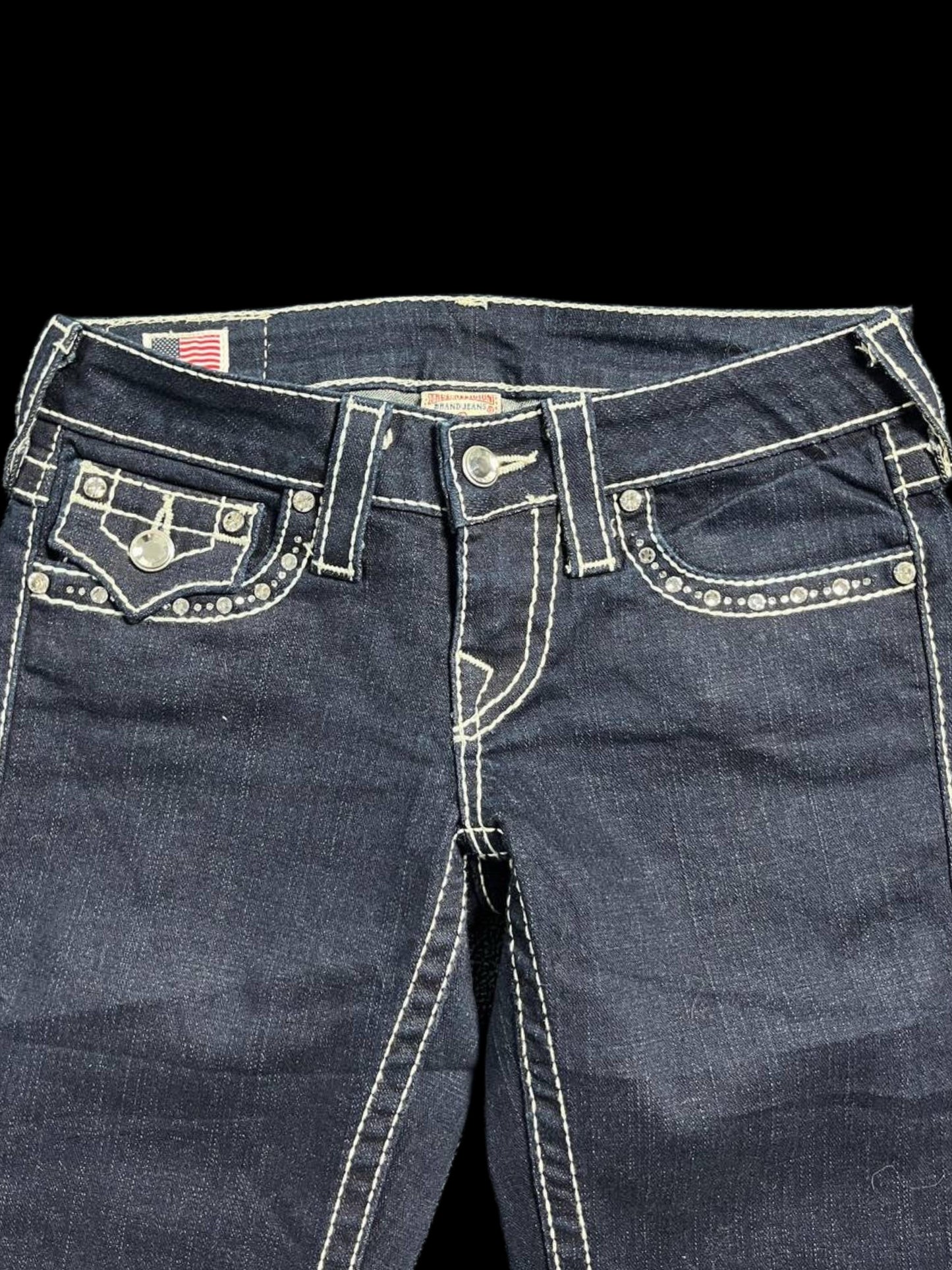 RARE TRUE RELIGION RHINESTONES JEANS (25)