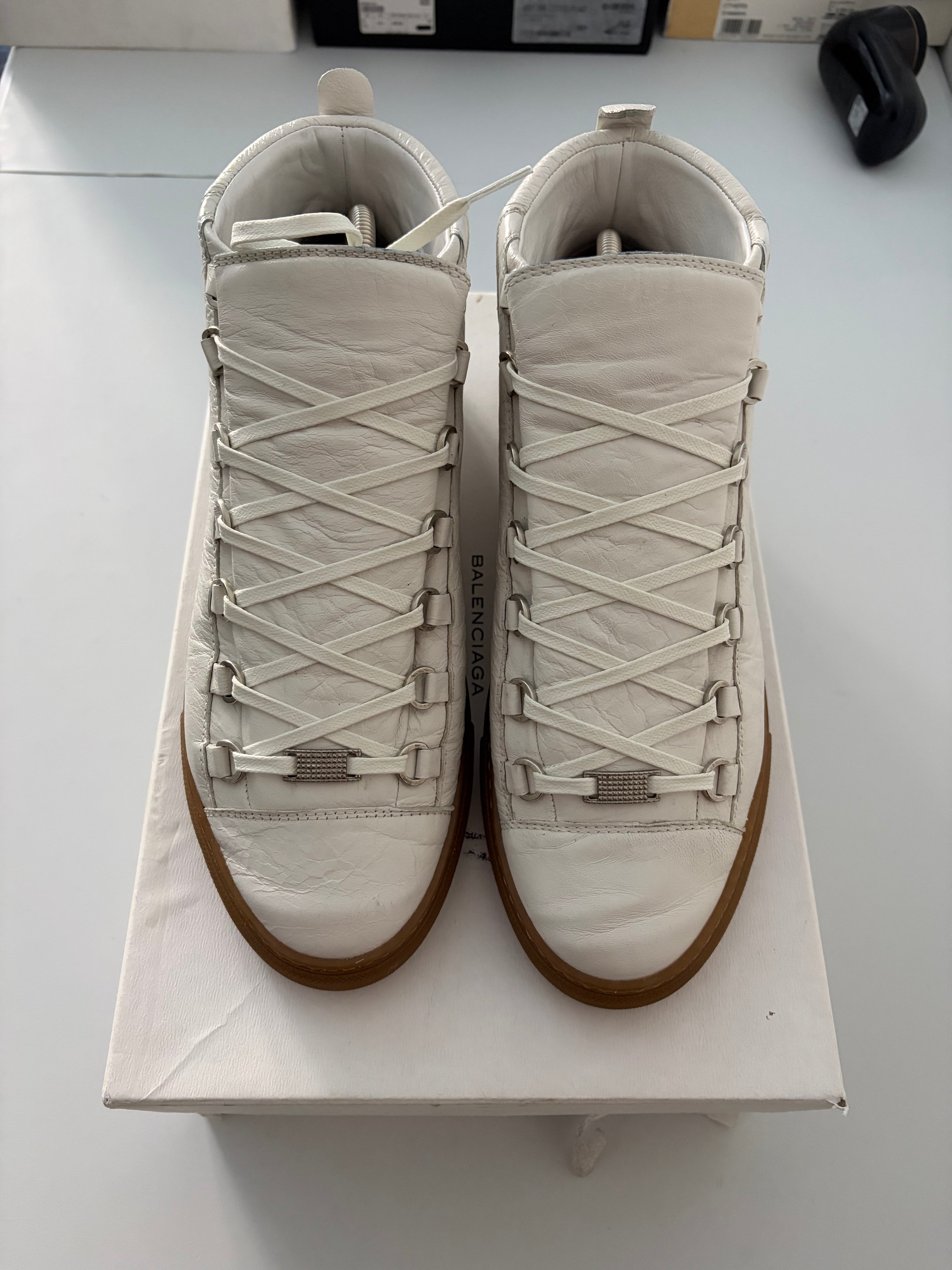 Balenciaga arena gum sole high tops - eu 43 - white