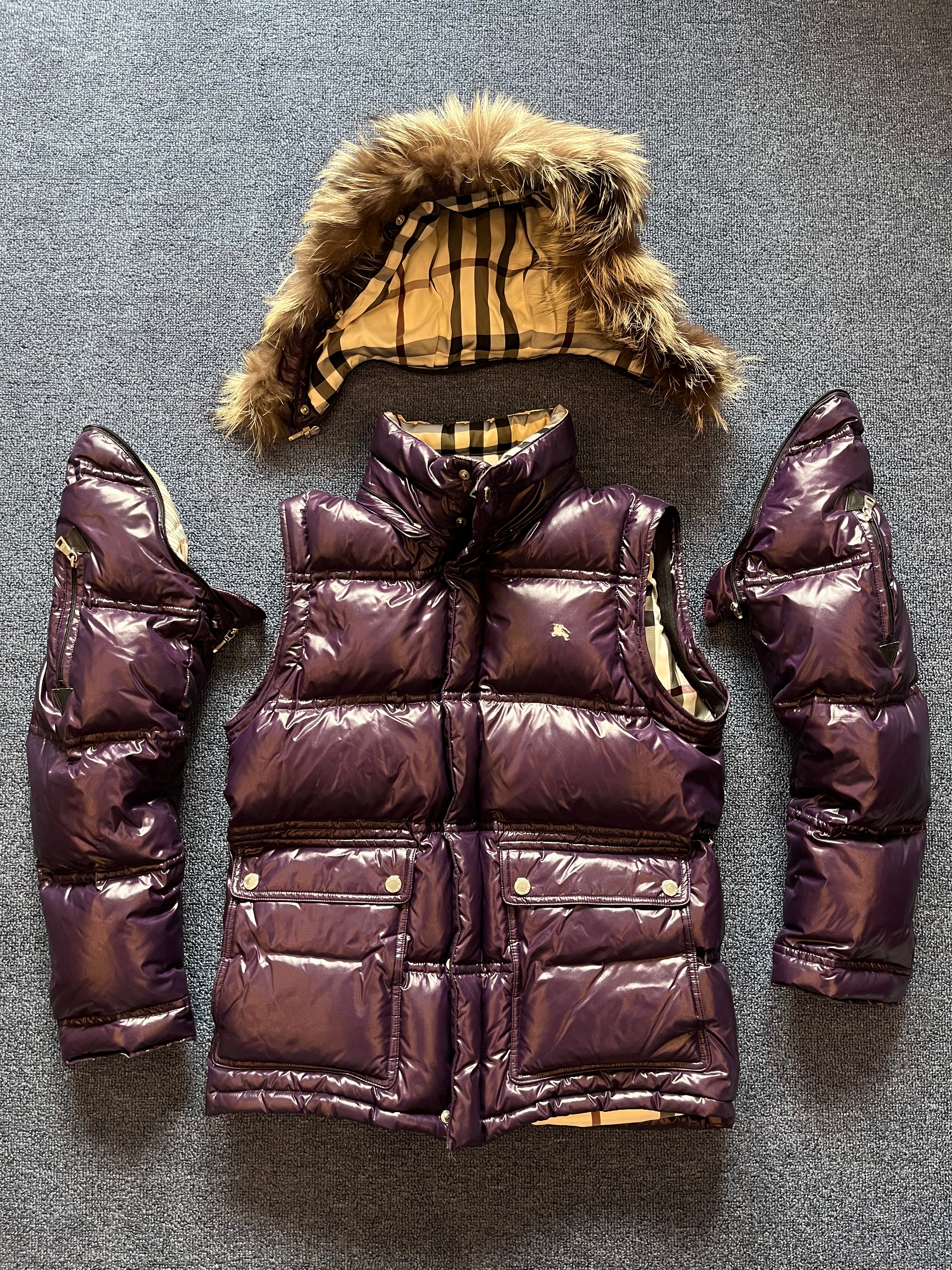 00’s BURBERRY made in Japan real fur down jacket (M)