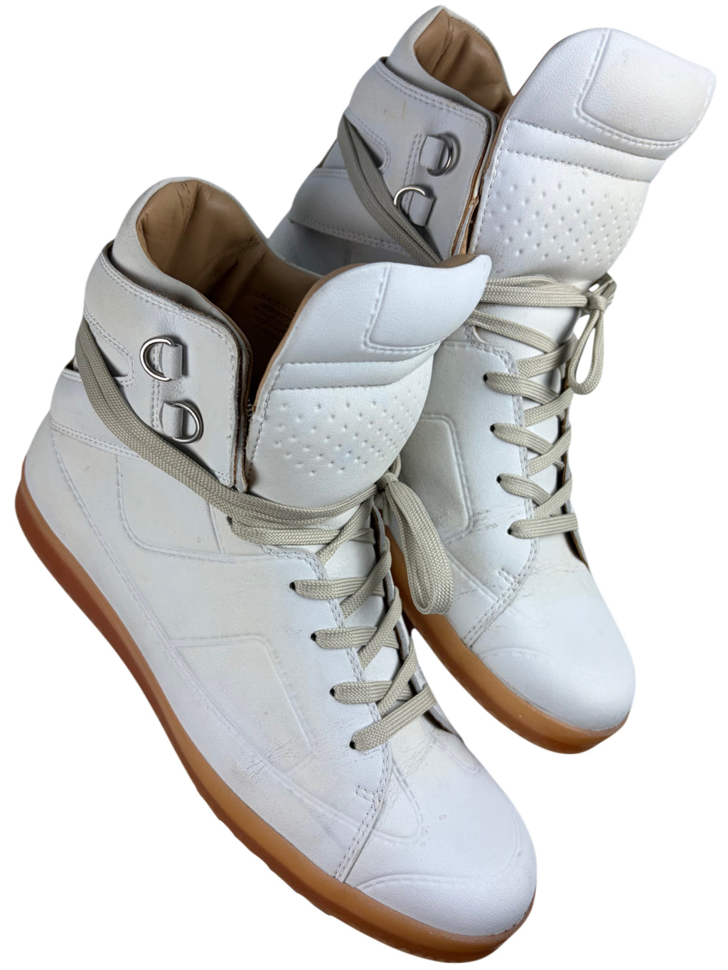 2012 Maison Margiela X H&M high tops - eu 45 / us 12 - white
