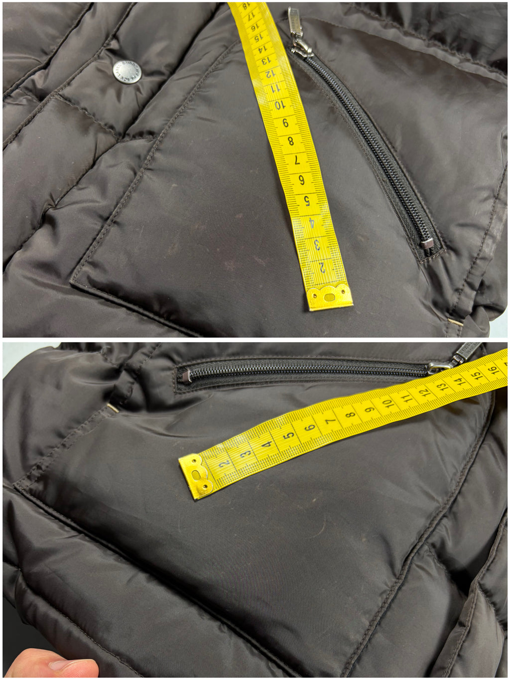 00’s BURBERRY Black Label real fur down jacket (LL) - olive green