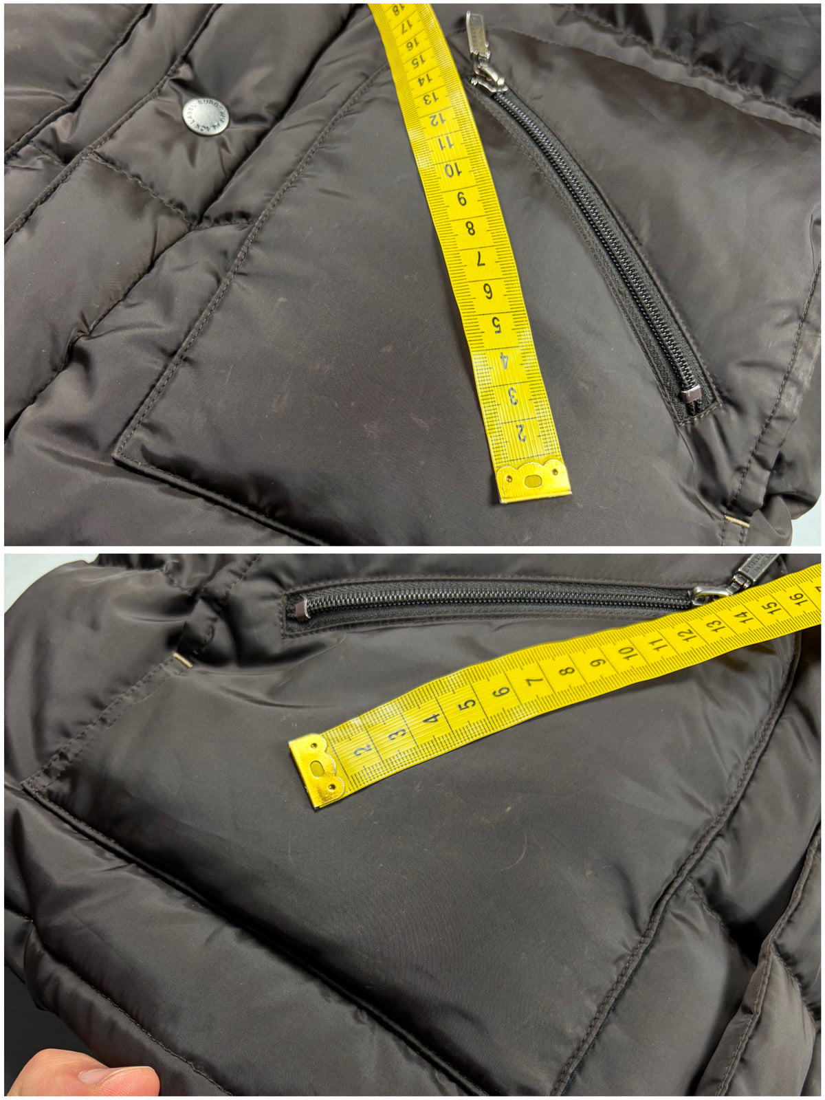 00’s BURBERRY Black Label real fur down jacket (LL) - olive green