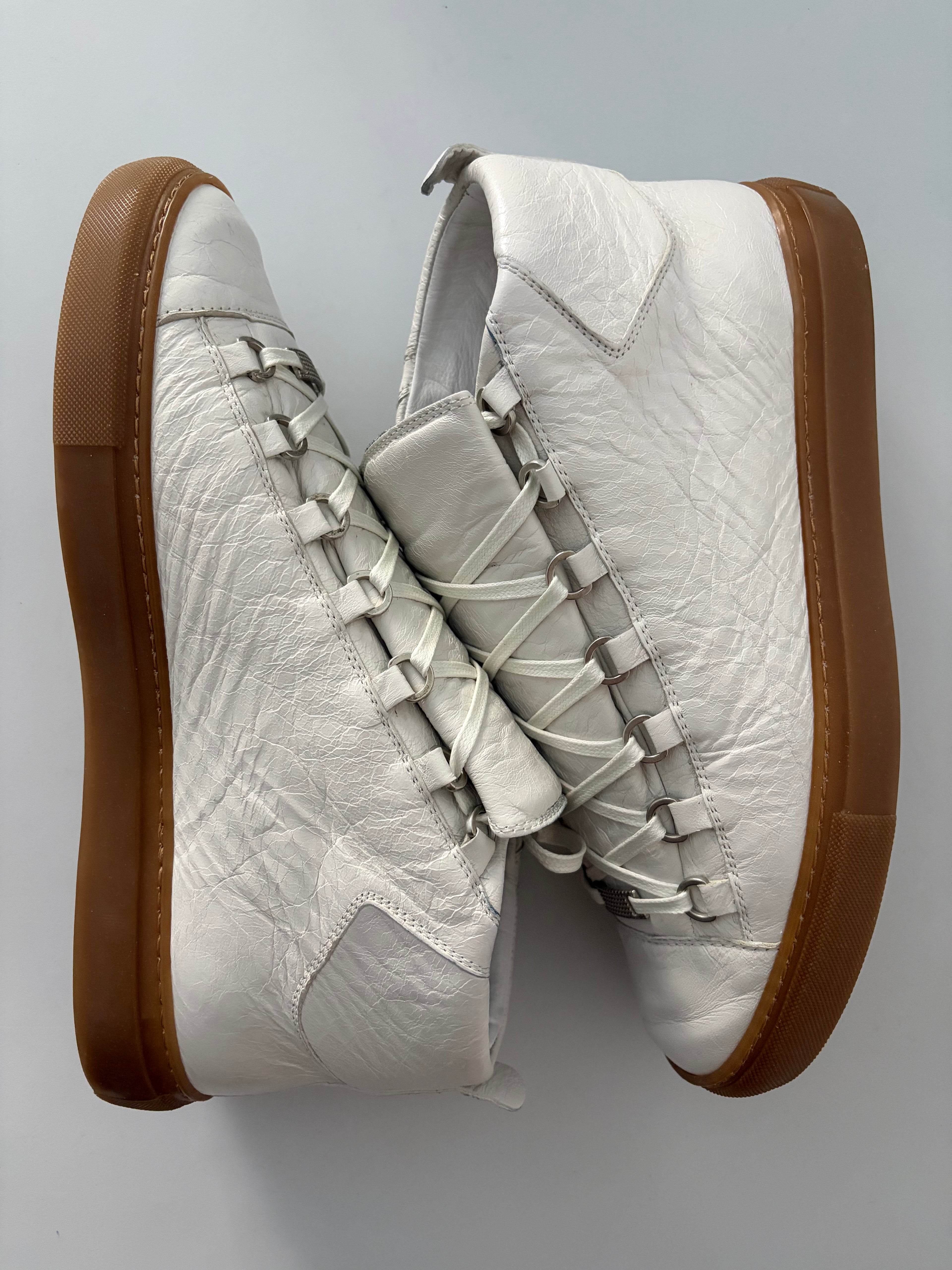 Balenciaga arena gum sole high tops - eu 43 - white
