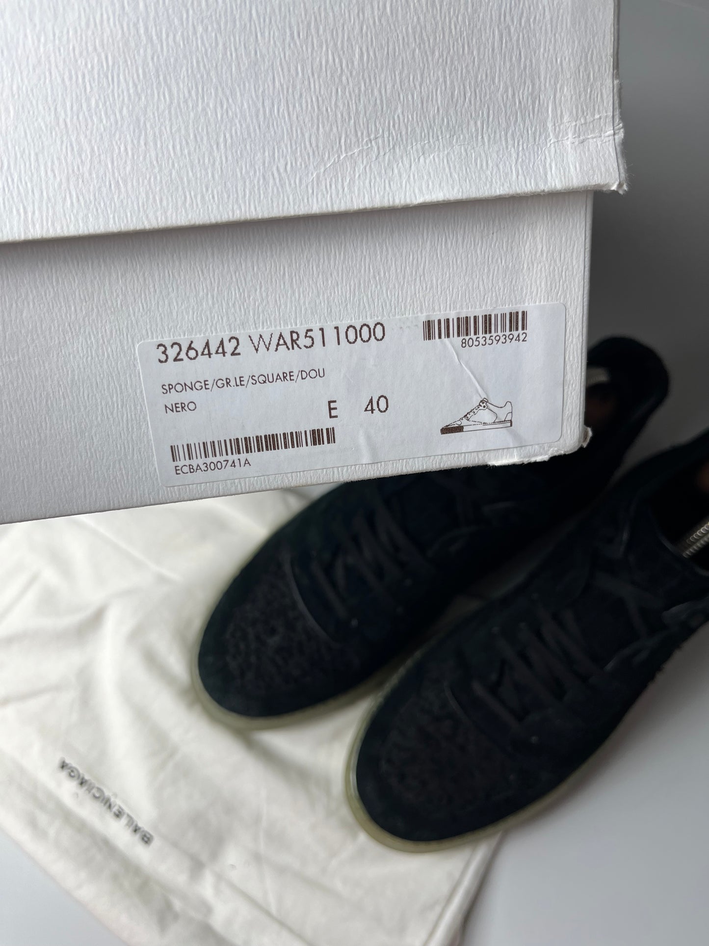 Balenciaga low Corduroy Distressed - EU 40 - black