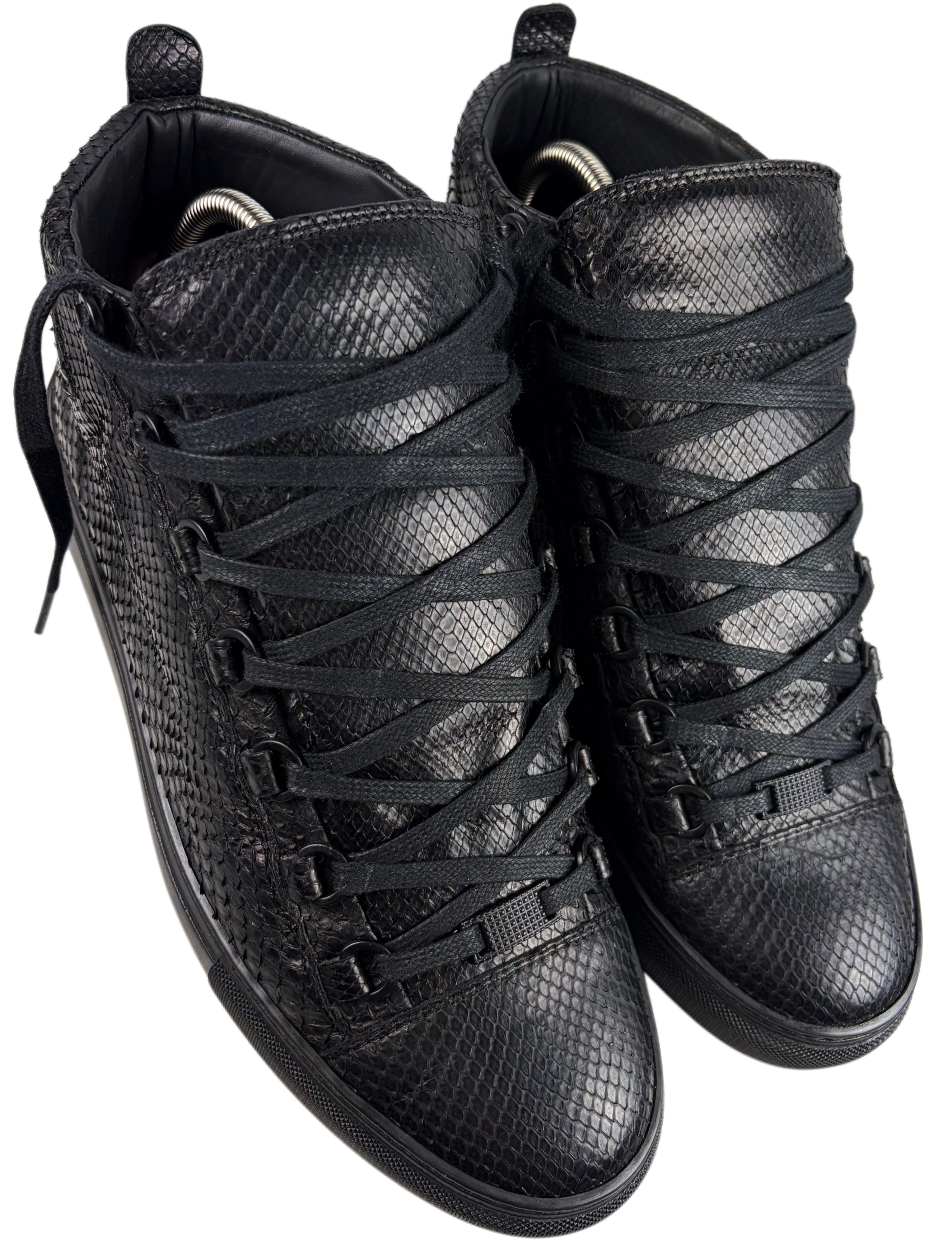 Balenciaga arena ‘Python Skin’ high tops - eu 42 / us 9  - black
