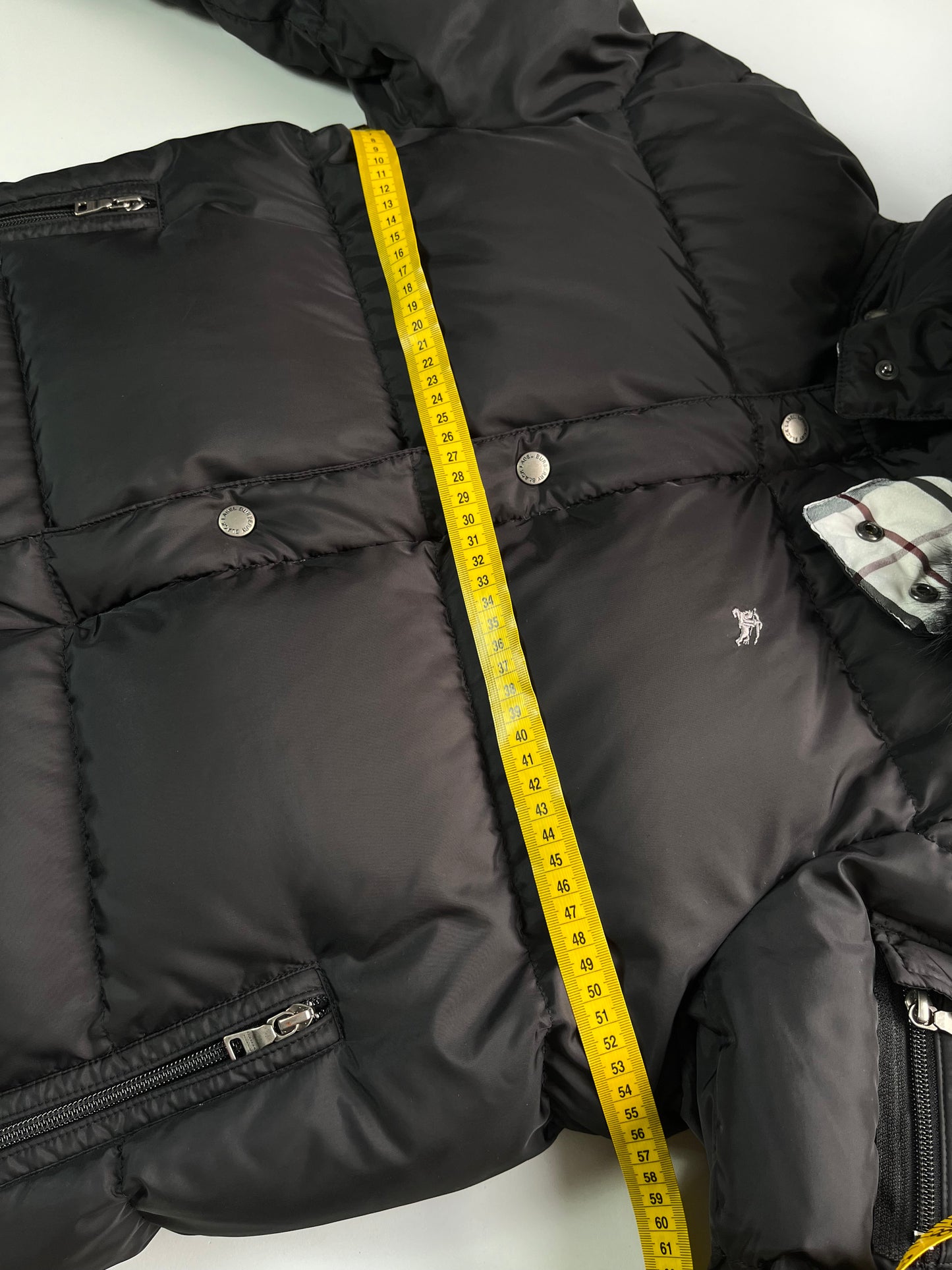 00’s BURBERRY made in Japan real fur down jacket (M/L) - black