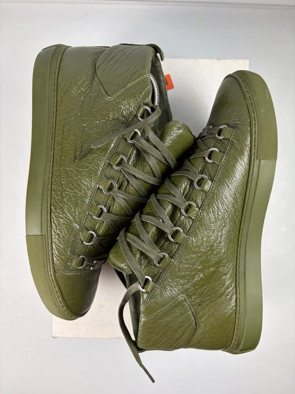 Balenciaga arena high tops - eu 43 / us 10 - khaki green