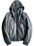 00’s Dolce & Gabbana Multi Zips Avant Garde Grey Astro Bomber Jacket (S/M) - dark grey