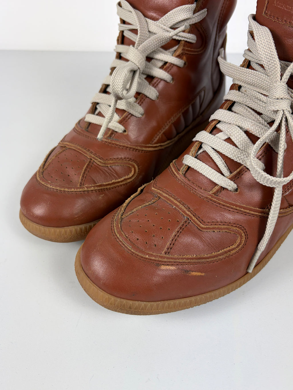 2012 Maison Margiela leather high top GAT sneakers - eu 41 - brown