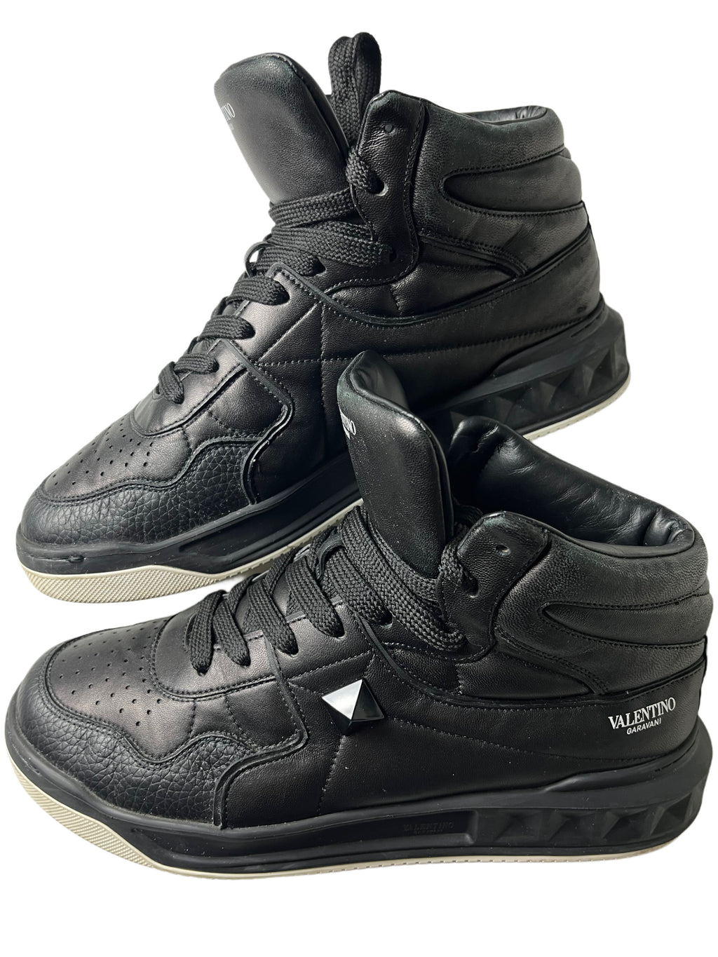 Valentino Garavani one stud high tops - Eu 42 1/2 - black