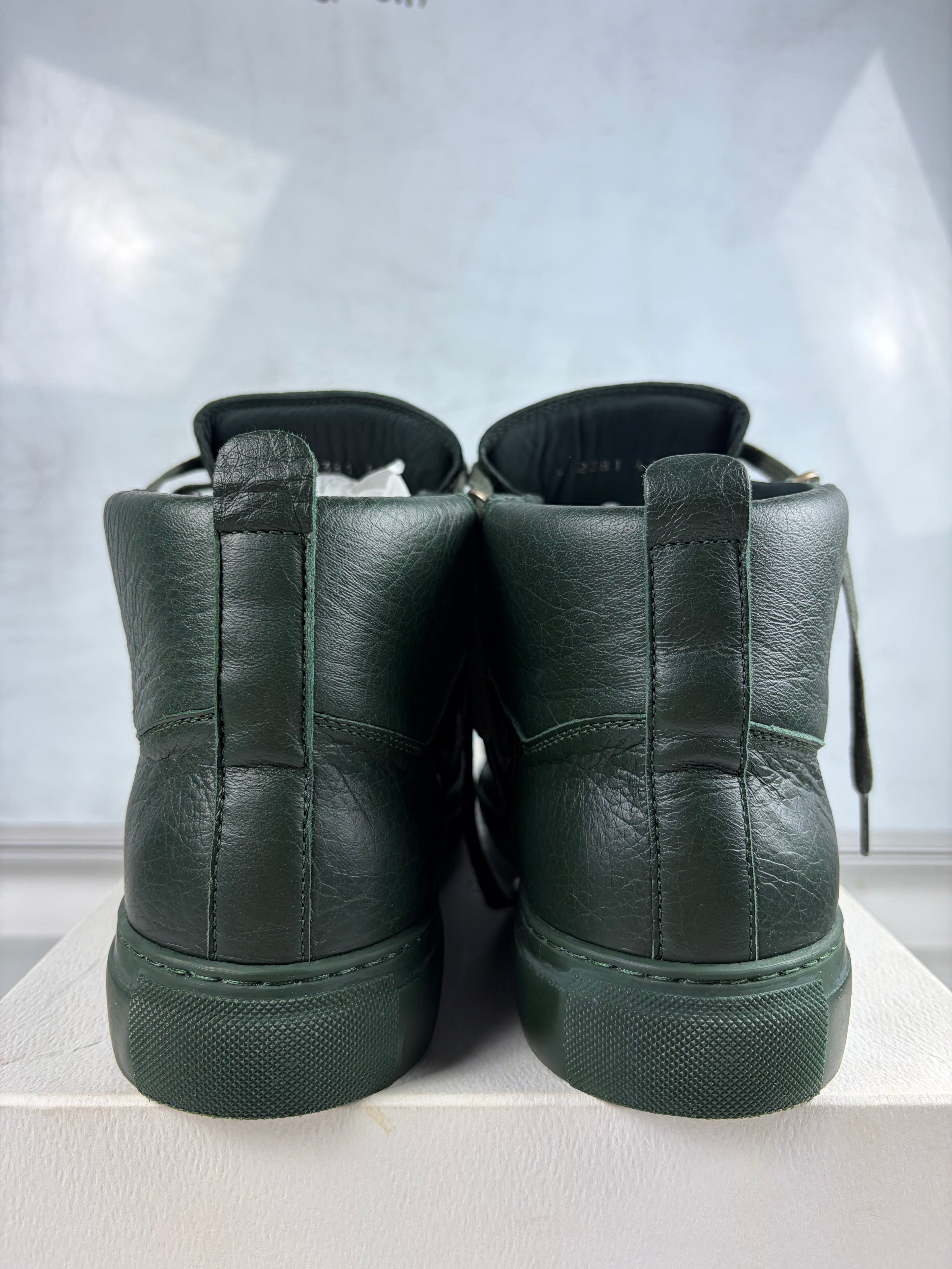 Balenciaga arena high tops - eu 43 / us 10 - dark green
