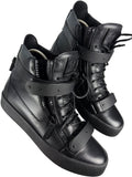 Giuseppe Zanotti 'Coby' double strap high tops - eu 44 / us 11 / uk 10 - triple black