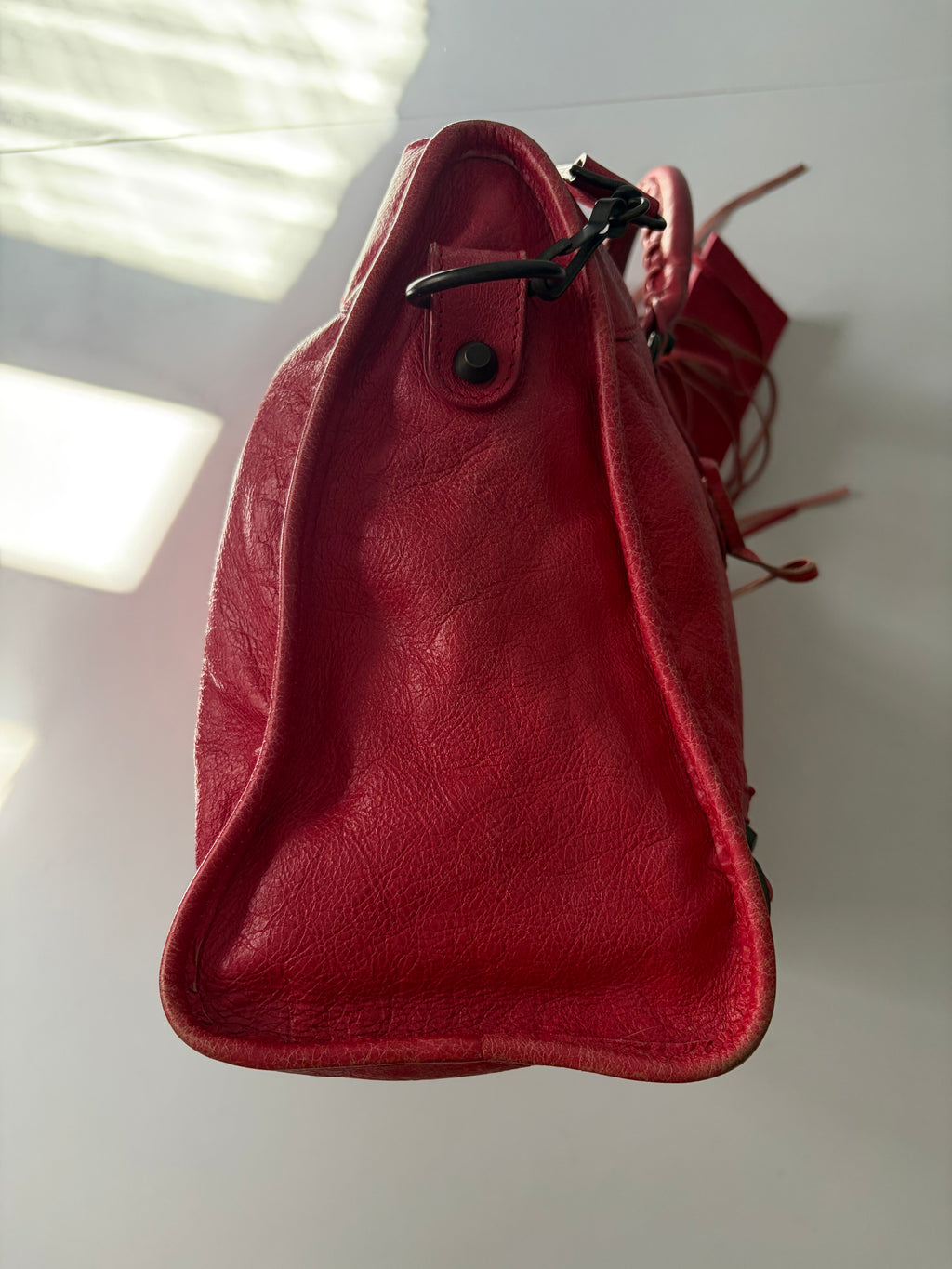 2012 BALENCIAGA
Rose Jaipur Lambskin Leather Motorcycle City Bag